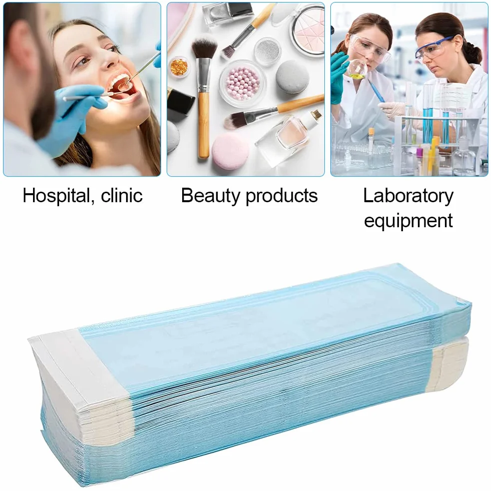 Bolsa de Esterilización Desechable 70x230 mm 100PC para Herramientas Dentales