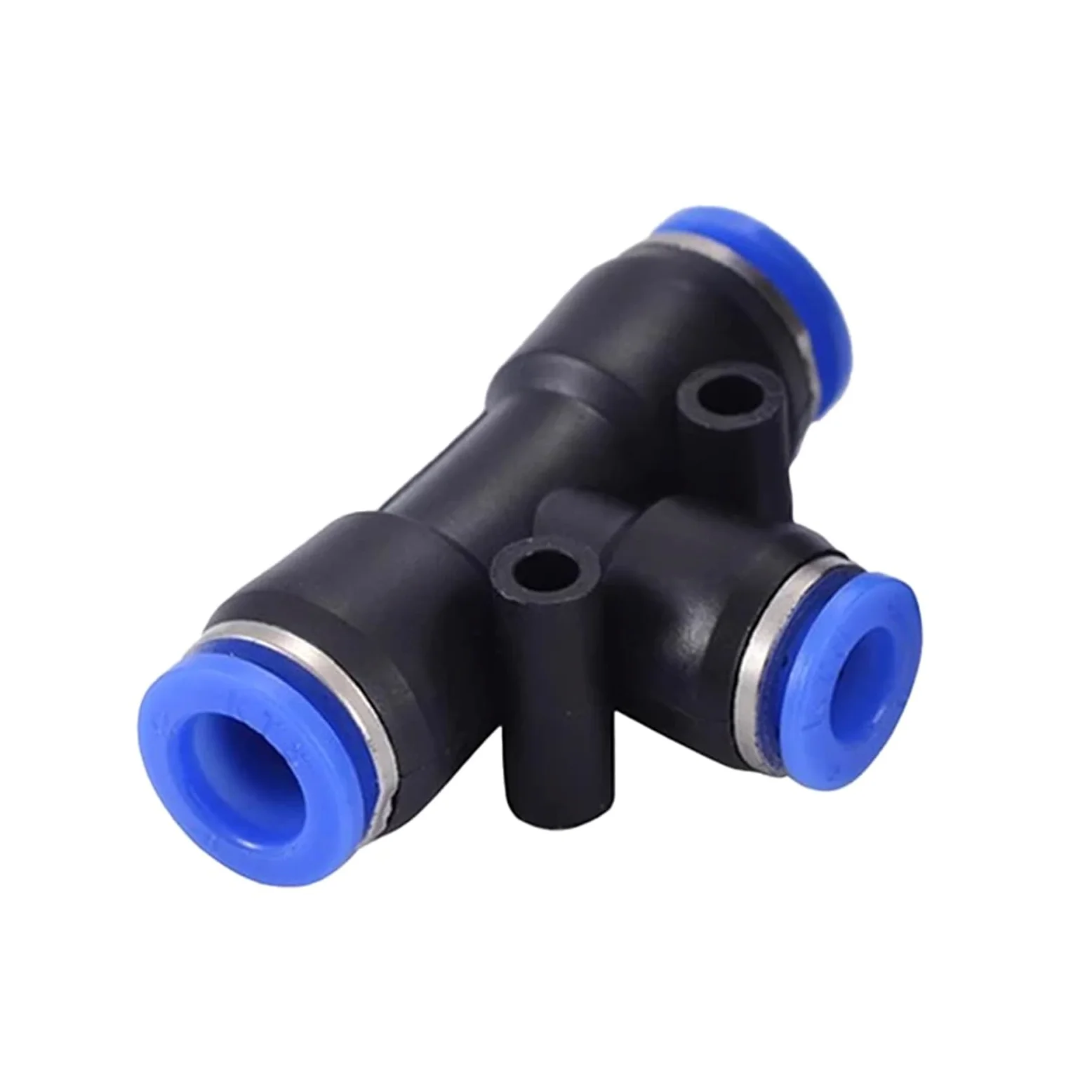 Conector neumático de aire PE PEG de 50/100/500 piezas, reductor de te de ajuste rápido, conector de manguera de tubo de plástico en forma de T de 3 vías, 4/6/8/10/12 mm(PEG 8-4,100 PCS)