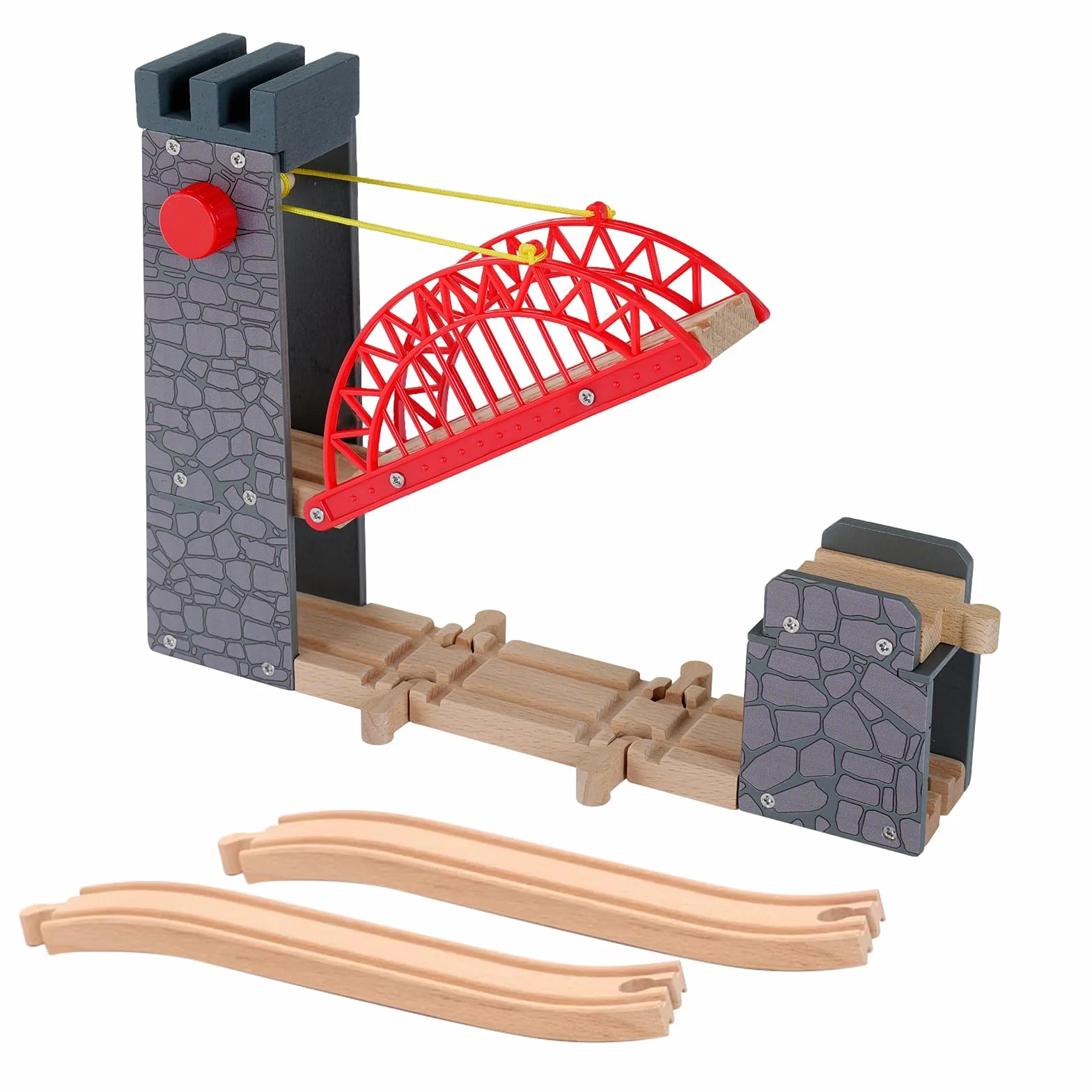 Puente de Tren de Madera, Compatible con Todos los Sistemas, Juguete para niños 3 años