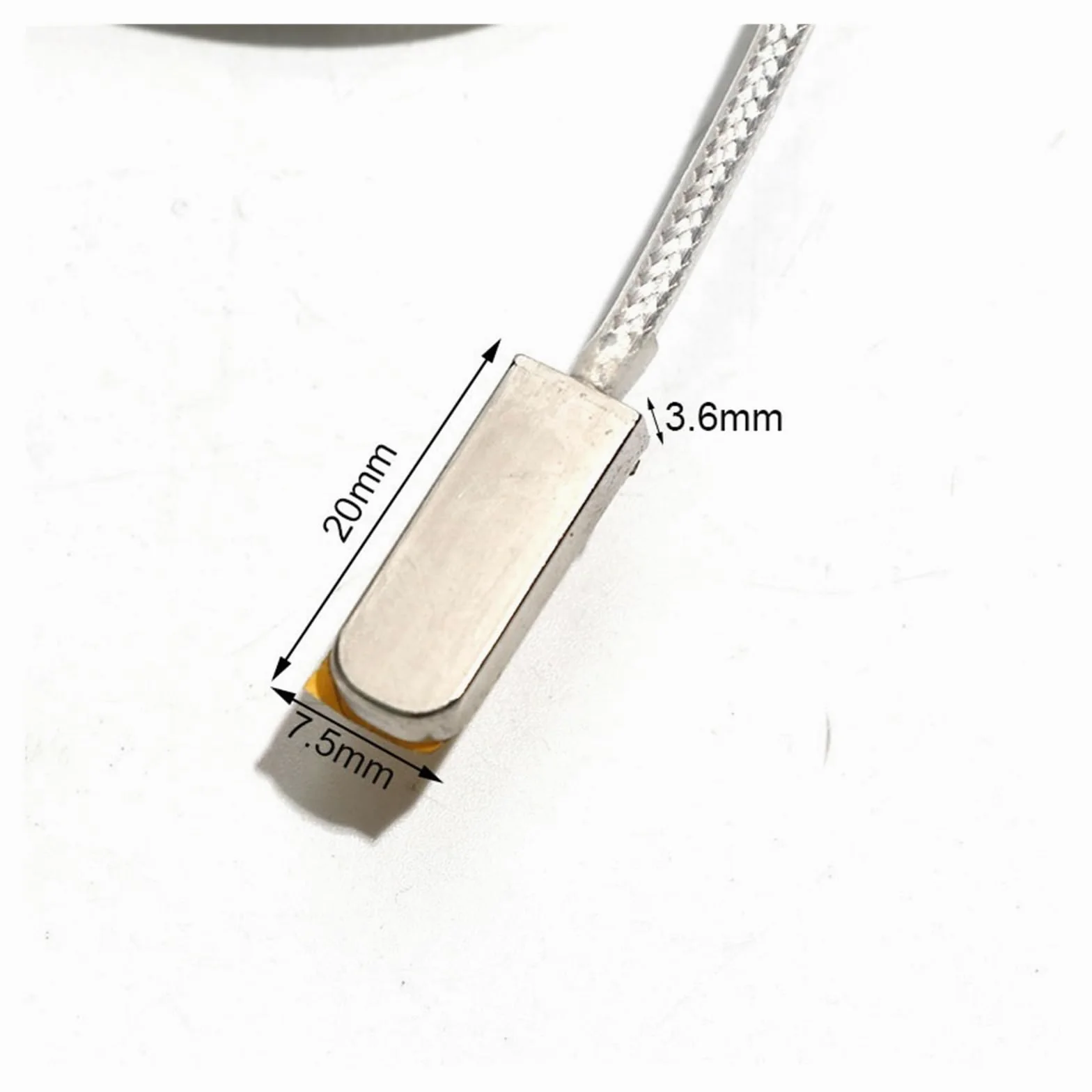 1 unidad tipo K/PT100 Sensor de temperatura de parche de medición de superficie pegada sonda SUS304 resistente al agua con cinta de lámina de cobre | PT100 Cable 10m