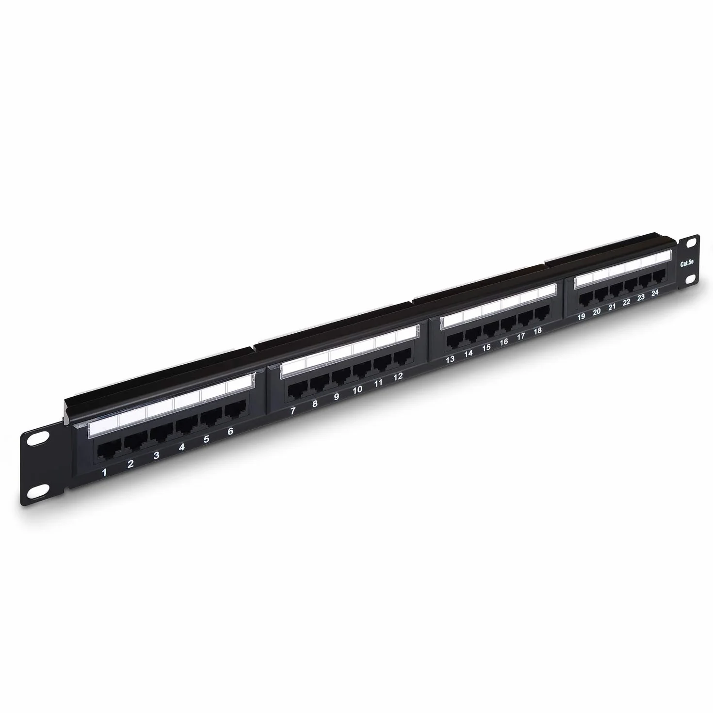 Panel de parcheo 24 Puertos RJ45 19" 1U Dual IDC Negro AISENS A141-0307