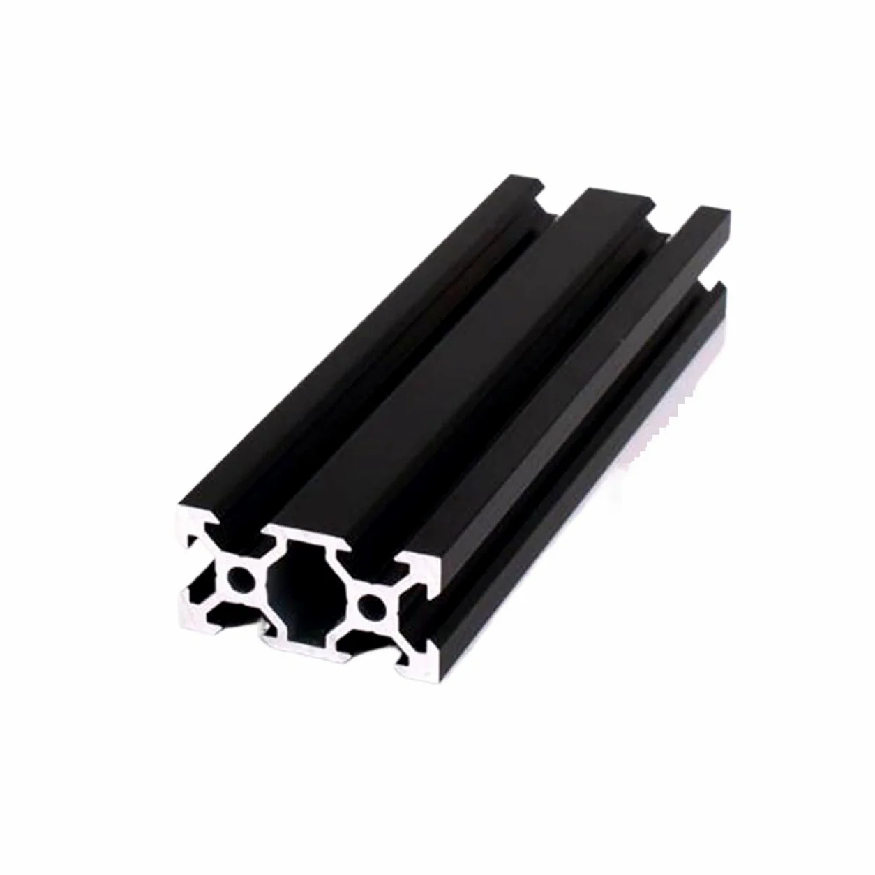 Extrusión de perfil aluminio estándar europeo 2040 con ranura en V negra, carril lineal longitud 100-800mm for impresora 3D CNC(500mm)