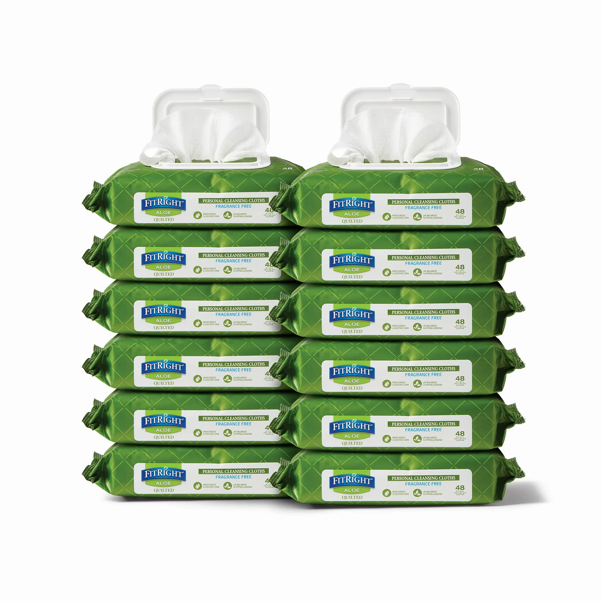 Medline msc263625h Aloetouch - Toallitas de cuidado íntimo, 12 unidades