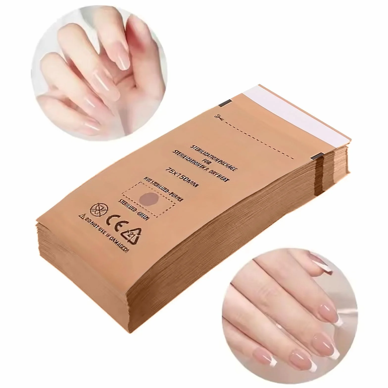 Besty Bolsa de Esterilización Profesional 50PCS 75x150mm Papel
