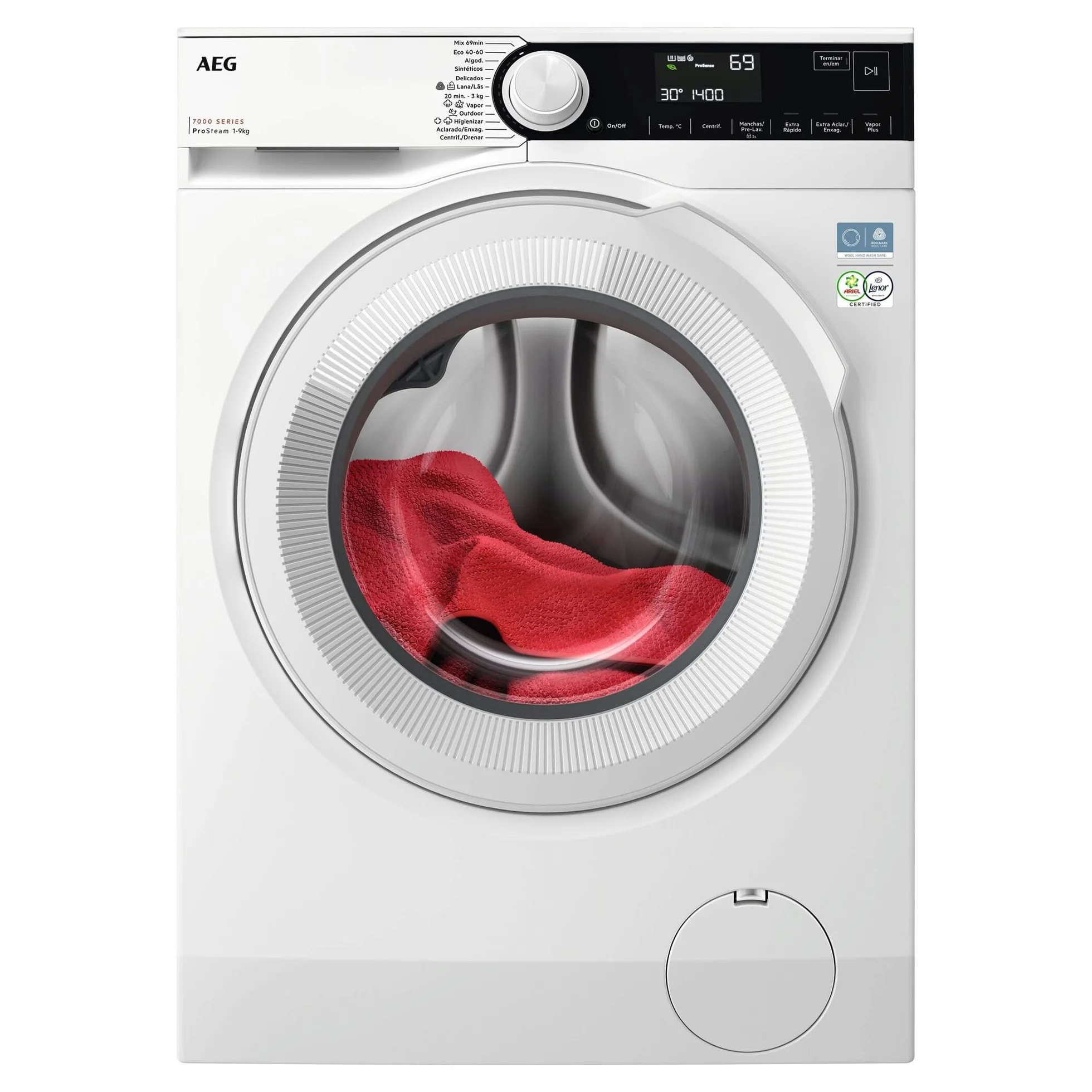 AEG LFR7394N2B Lavadora Libre Instalación Serie 7000 ProSteam 9 kg 1400 rpm Motor Inverter Blanco