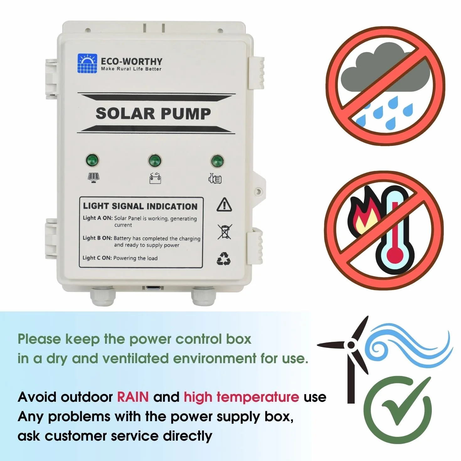 DCHOUSE Sistema de kit de bomba de agua solar, panel solar de 120 W + bomba de pozo sumergible de 12 V + caja de batería de 10 AH para riego-ENTREGA en 2 paquetes