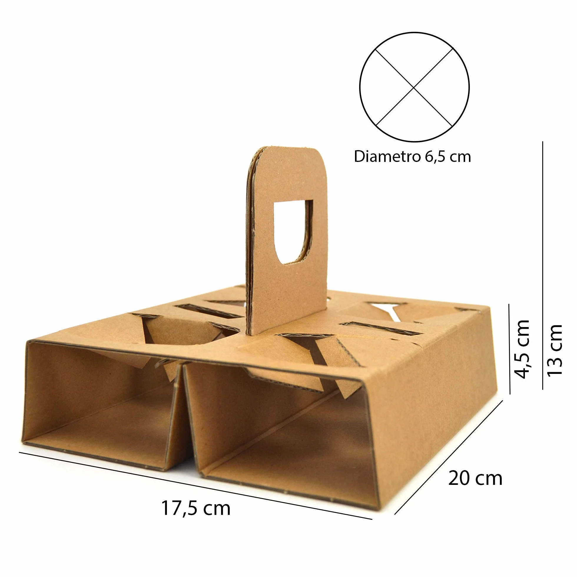 SDG 300 cestas de papel Habana portavasos con 4 agujeros para café de llevar, tazas de café