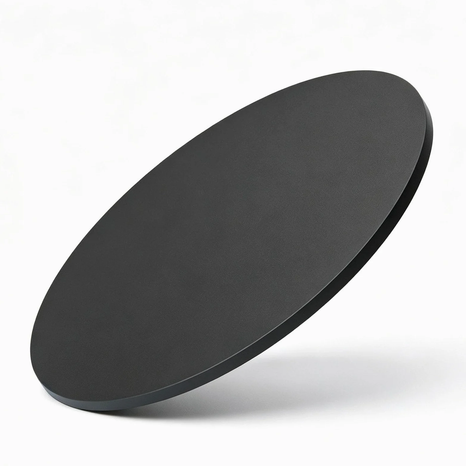 Placa De Plástico ABS Láminas Hojas De Plástico Redondo 30Cm | Disco De Plástico Negro, Fácil De Mecanizar, Para Juntas De Amortiguación Y Topes De Límite, 30 Cm De Diámetro