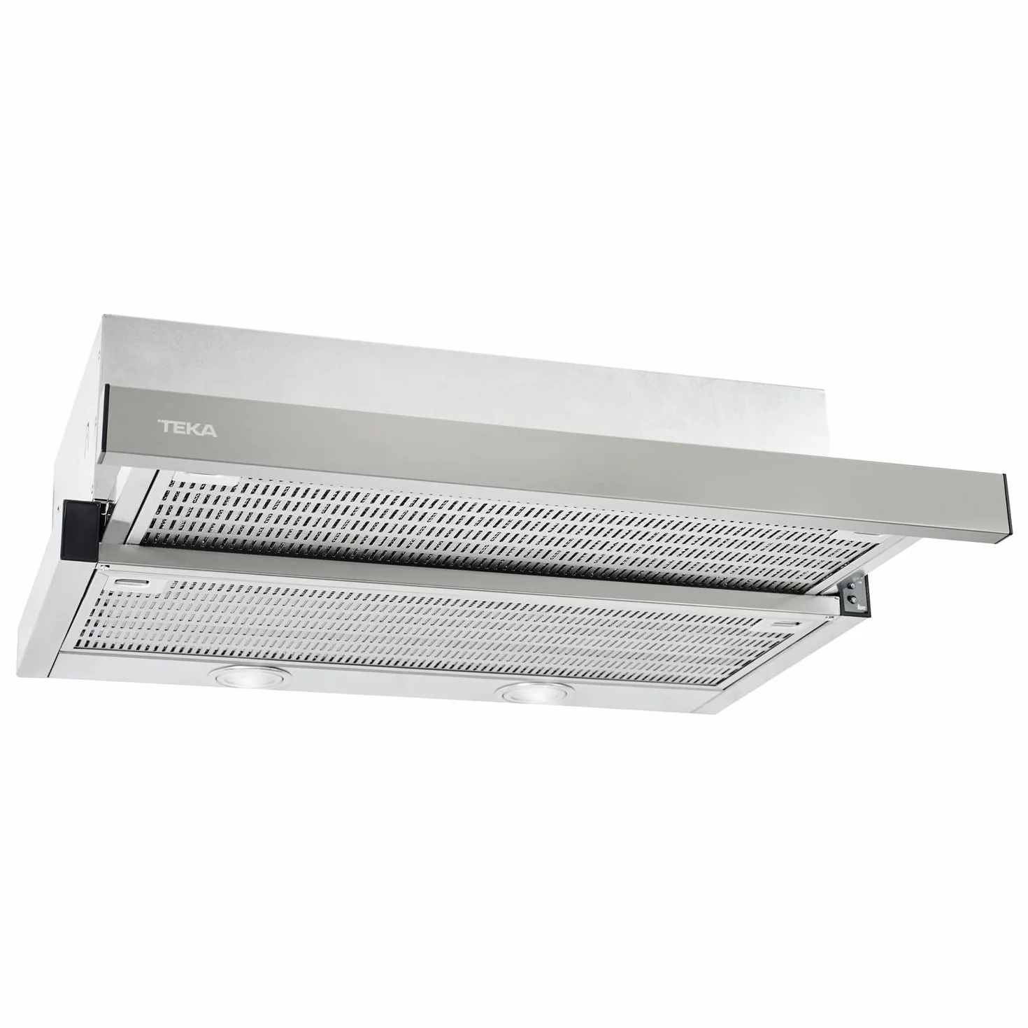TEKA Campana Extractora Extensible 60 cm, 2 Velocidades + Intensiva, Filtro de Carbón, Acero Inoxidable Antihuellas, LED, Modelo CNL 6400.2