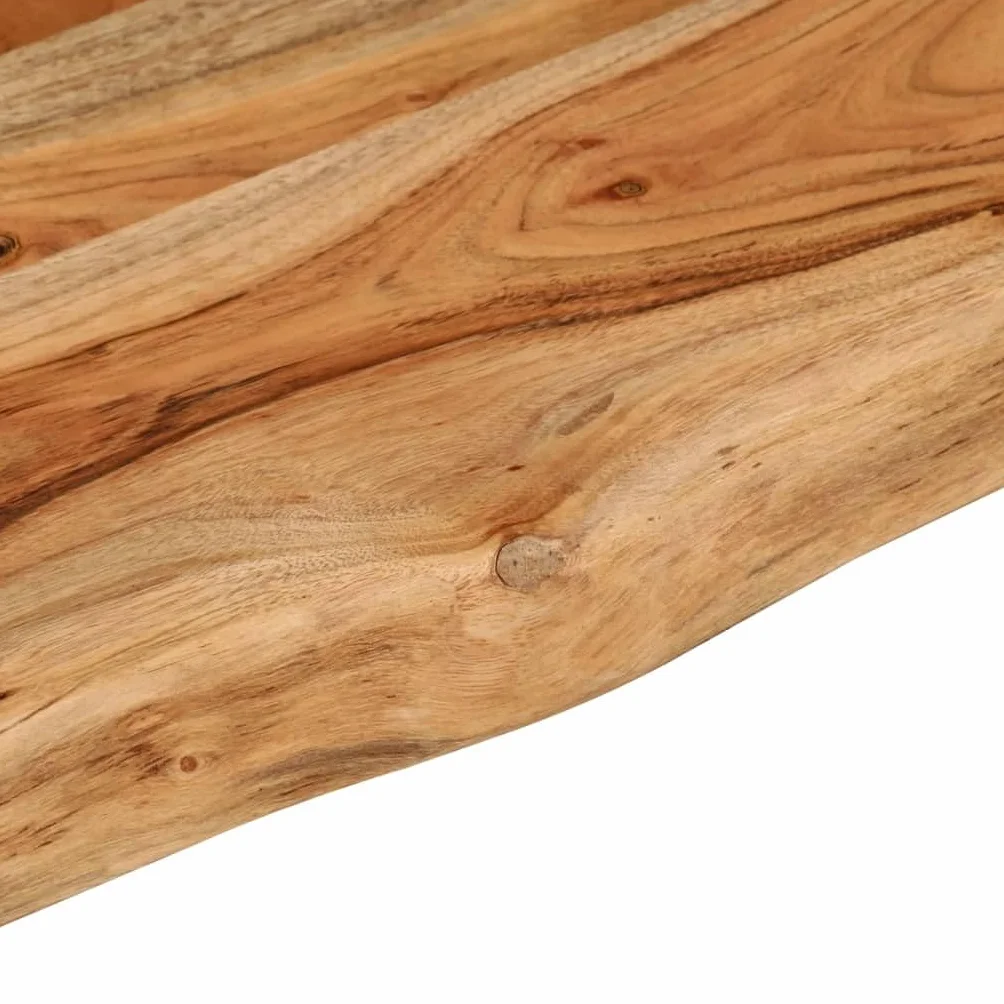 vidaXL Tablero Rectangular, Superficie de Mesa Auxiliar, Tablero de Repuesto, Superficie de Comedor, Madera de Acacia Borde Vivo 180x40x2,5 cm