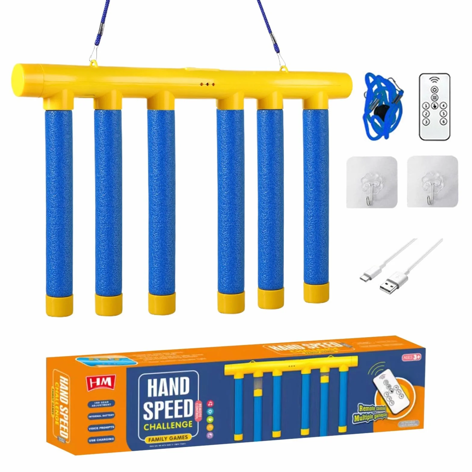 Juego De Desafío De Reflejos: Atrapar Palos, Entrenamiento De Reacción, Captura De 3 Velocidades Ajustables para Niños Y Adultos