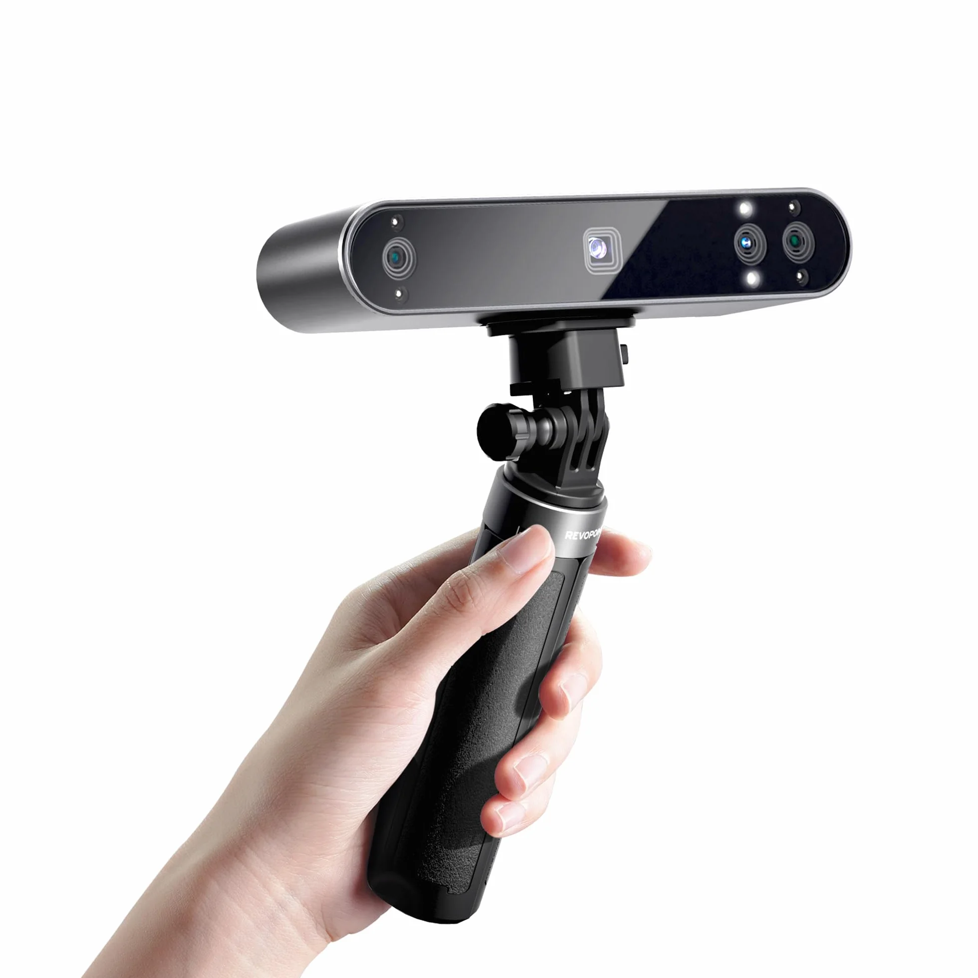 Revopoint POP 3 Escáner 3D portátil para impresora 3D, datos de color, precisión de 0,05 mm y velocidad de escaneado de hasta 18 FPS, compatible con móviles y portátiles, actualización 2023-Estándar