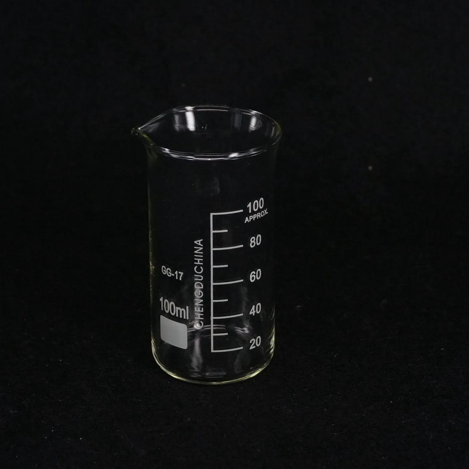 Vaso de vidrio graduado, medidas de borosilicato para líquido, taza medidora de laboratorio