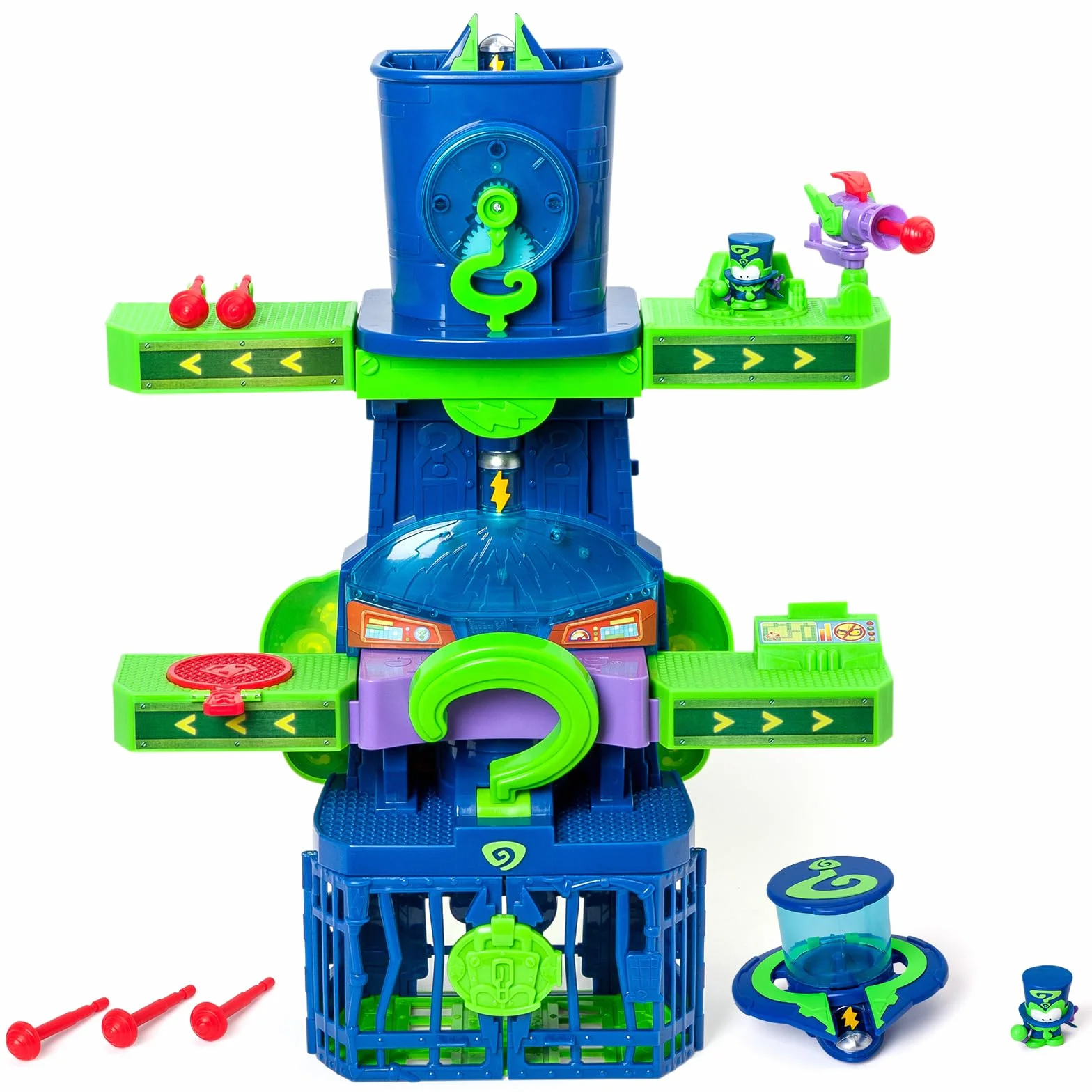 SUPERTHINGS KAZOOM Power Enigma Tower Torre de Enigma Serie TV Contiene 1 Torre 1 Exclusivo 1 Aeronave 1 Prisión 1 Catapulta 1 Disparador 3 Proyectiles