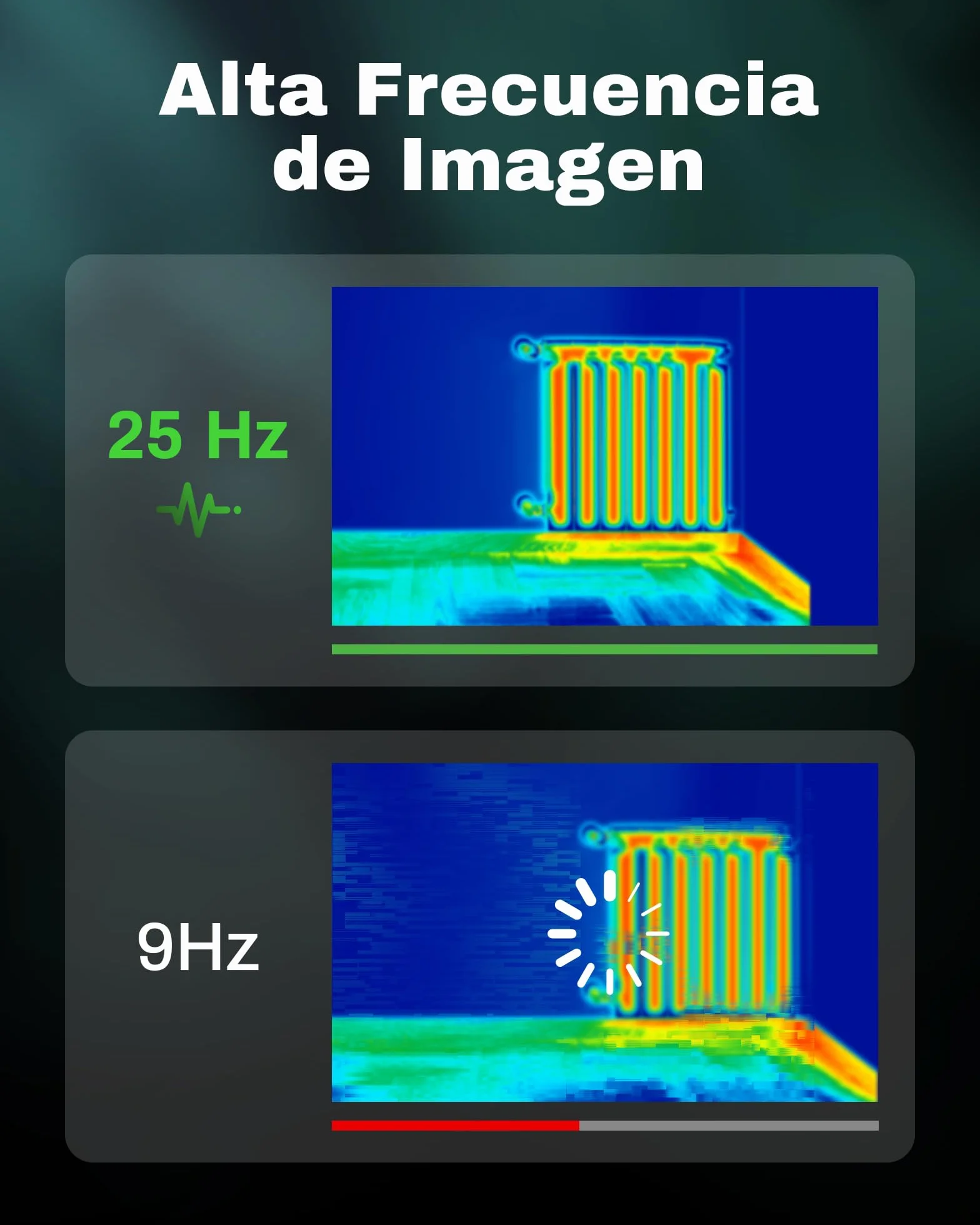 AMPBANK Camara Termica 240x240 TISR Resolución, Camara Termografica con 24 Horas Duración de Batería, 25 Hz, -20℃ a 450℃ Rango de Temperatura con Alarma de Temperatura, IP65