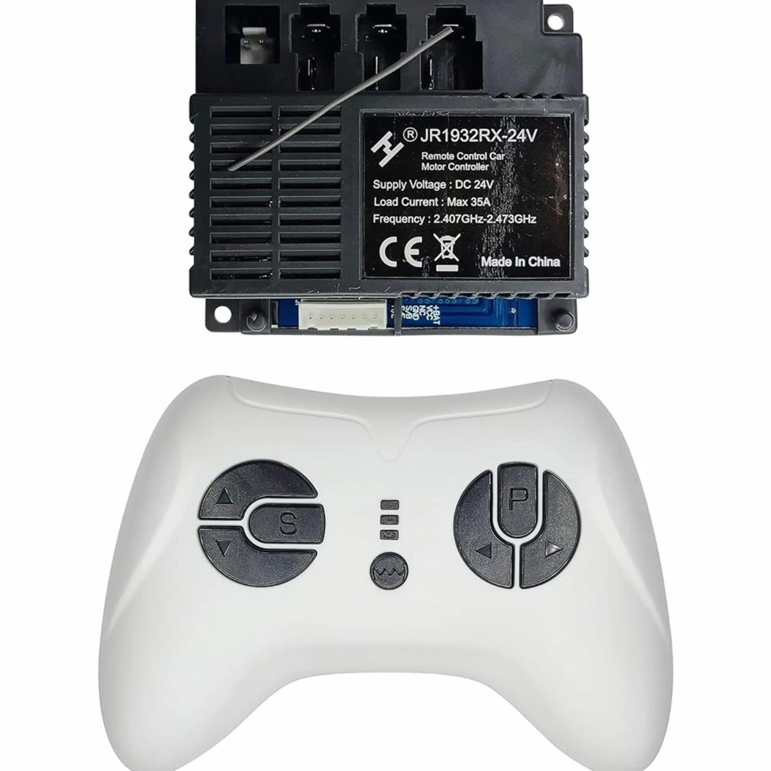 Receptor 24 V Jr1932Rx-24 V 7 pines para coche eléctrico Unidad de control remoto 2.4G Módulo de repuesto compatible con vehículos de paseo para niños