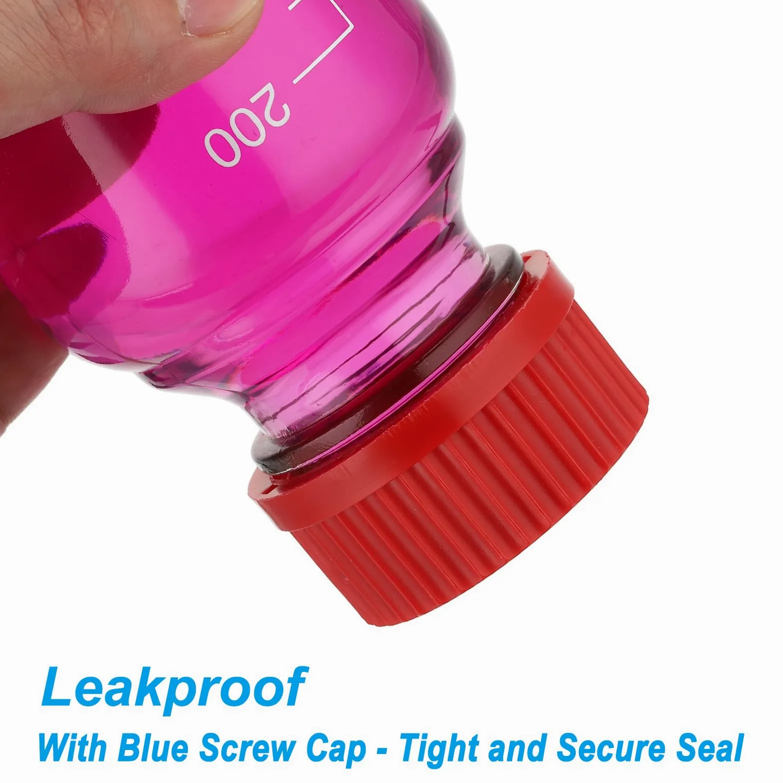 PATIKIL 12 Piezas Frascos De Almacenamiento Para Medios Reactivos, 250ml Frascos Redondos Graduados De Vidrio Borosilicato Con Tapa Roja GL32 Para Líquidos Reactivos De Agua En.