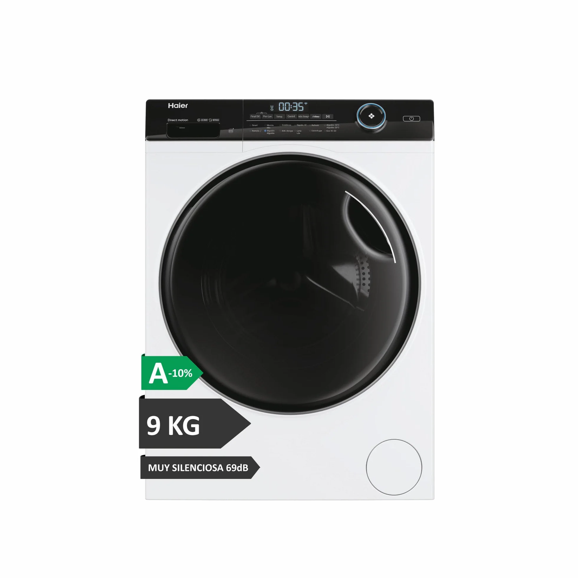 Haier I-Pro Series 5 HW90-B14959EU1IB Lavadora Carga Frontal 9KG 1400 RPM Motor Direct Motion Vapor Blanco