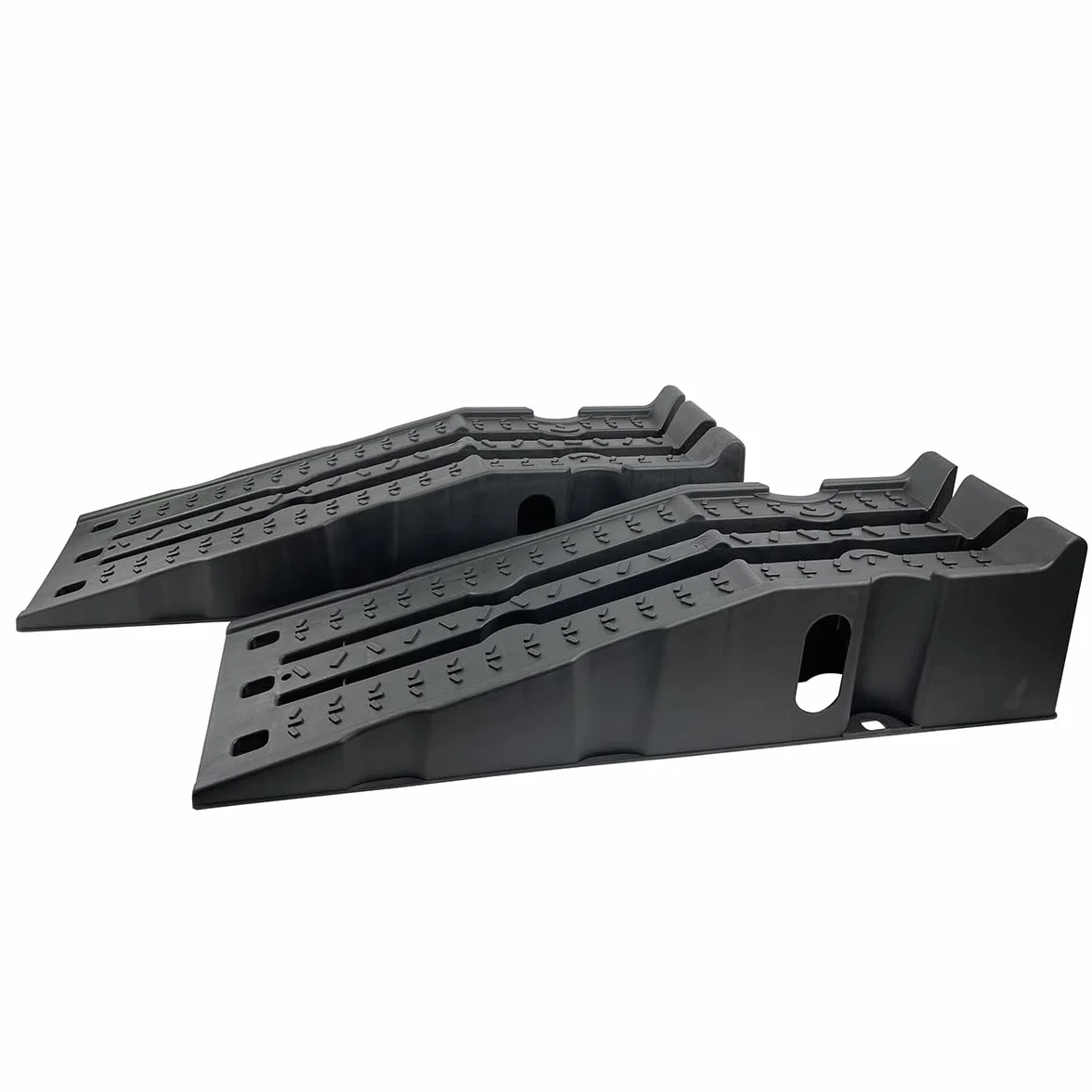KATSU Tools Rampas de plástico para coche, 2 piezas, apilables, capacidad de 7.5 toneladas, rampas de garaje resistentes, 35.6 x 12 x 8.5 pulgadas, para levantar vehículos automotrices, servicio y