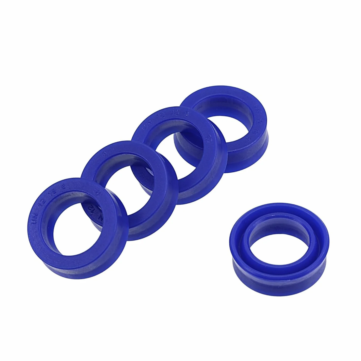 Junta tórica de sello industrial PU aceite hidráulico 5 piezas sellos eje varilla pistón U ID 8-18 mm OD 14-30 espesor 4-10
