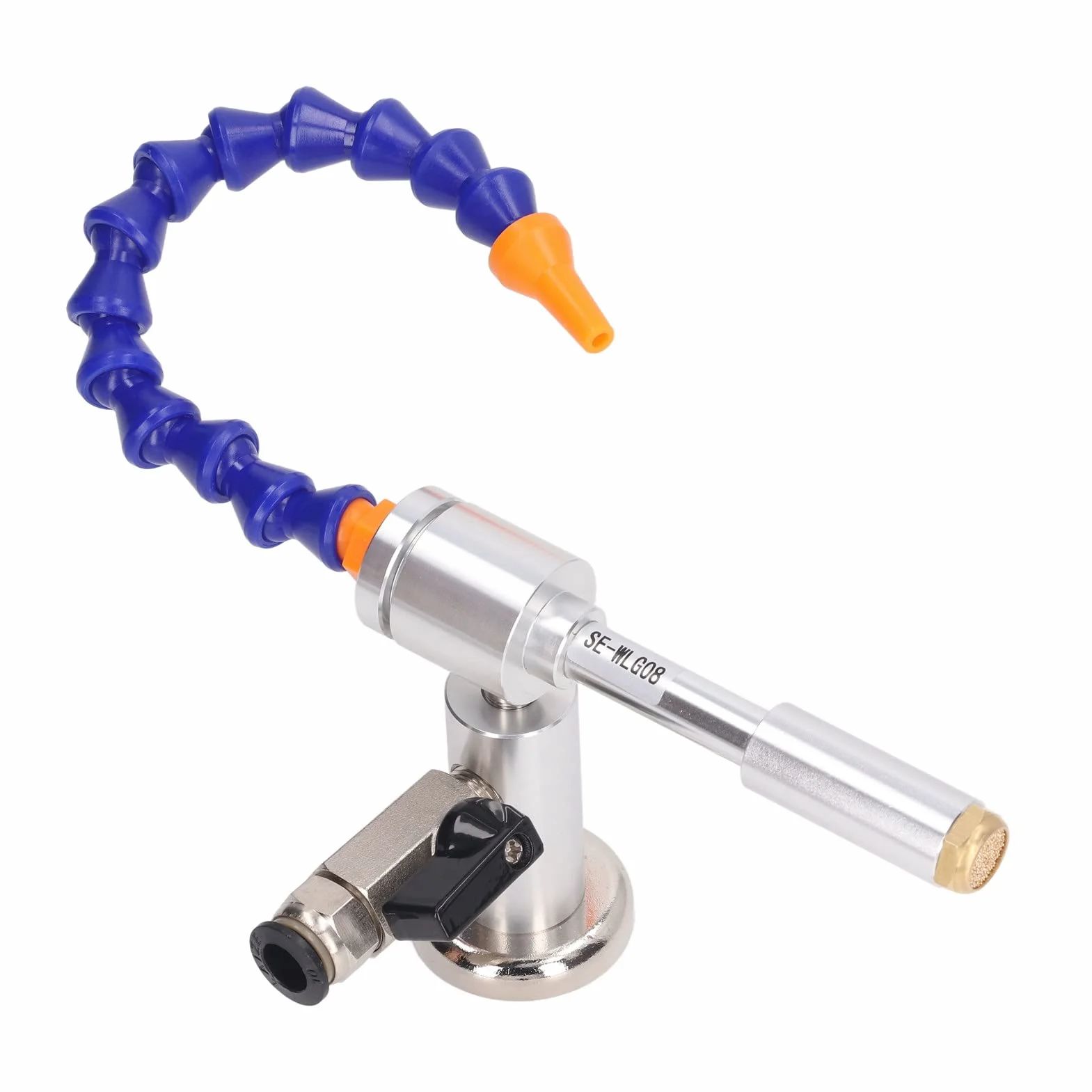 Pistola de Enfriamiento de Aire Frío Seco, Juego de 6 Piezas 7Bar 520Btu Mini Vortex Tube Pistola de Aire Frío,Aleación de Aluminio Flexible de Alta Temperatura Máquina de Rociador