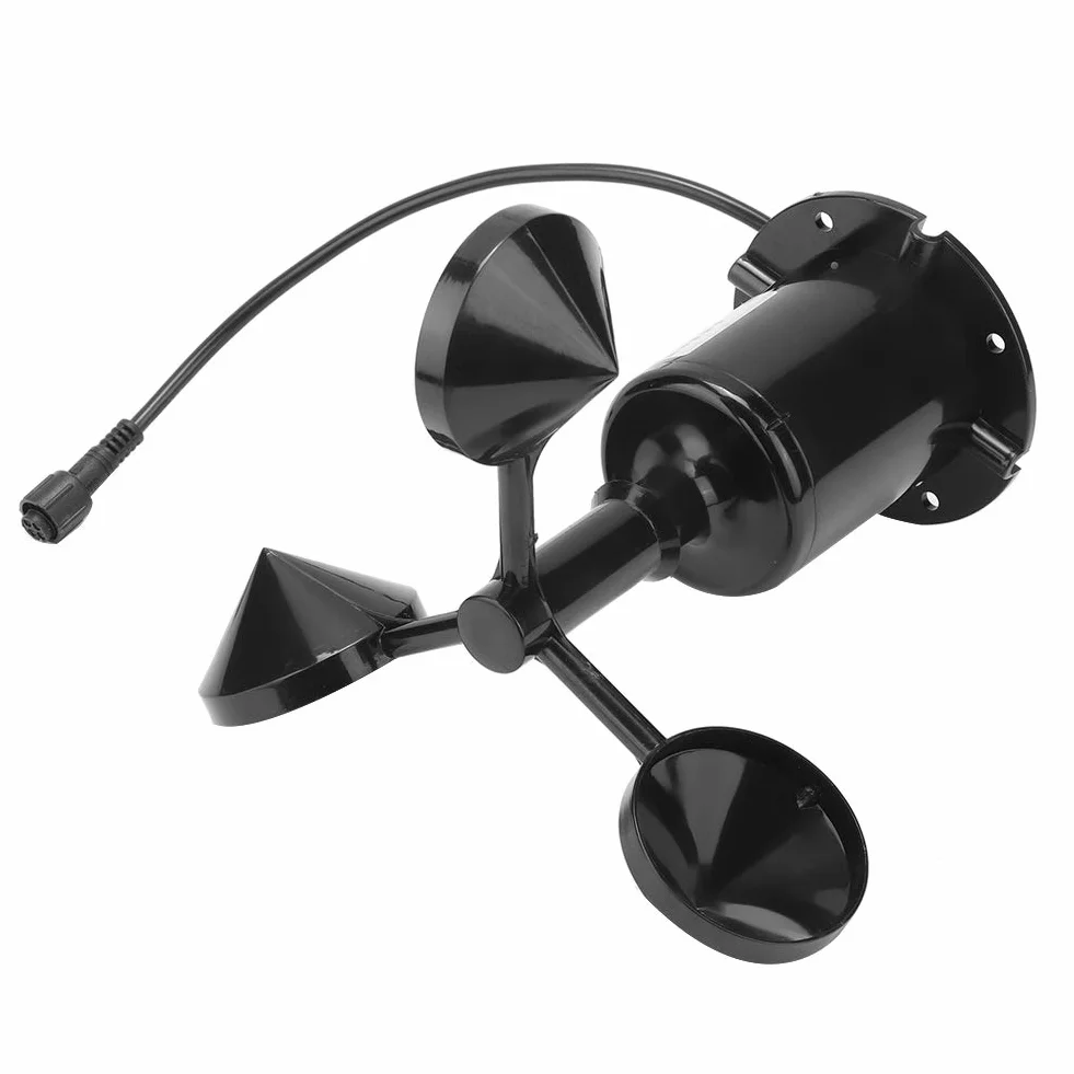 Anemómetro Transmisor de Tres Tazas 0-70M/S Policarbono Sensor de Velocidad del Viento