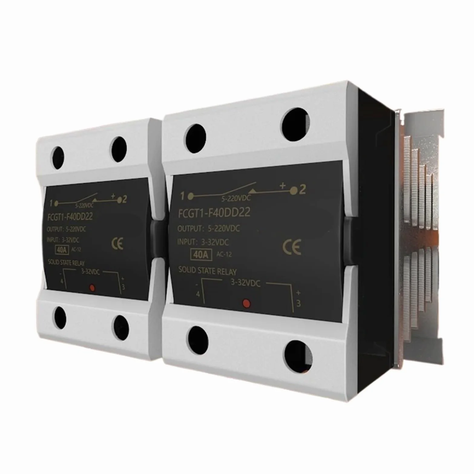 10A 25A Relé de estado sólido 40A 3-32VDC 24-480VAC 220V | AA (AC controls AC),SSR-80A