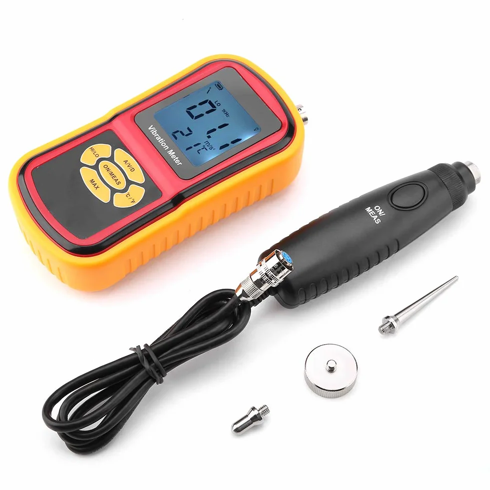 KIMISS Medidor de Vibración Digital Portátil con Pantalla LCD - GM63B para una Medición de Vibración Precisa, 0-40 ℃