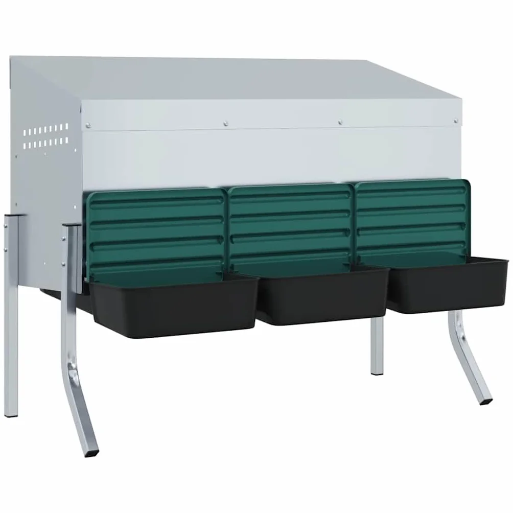 Genérico Nido para gallinas con 3 Compartimentos y Patas de Acero galvanizado-4104904