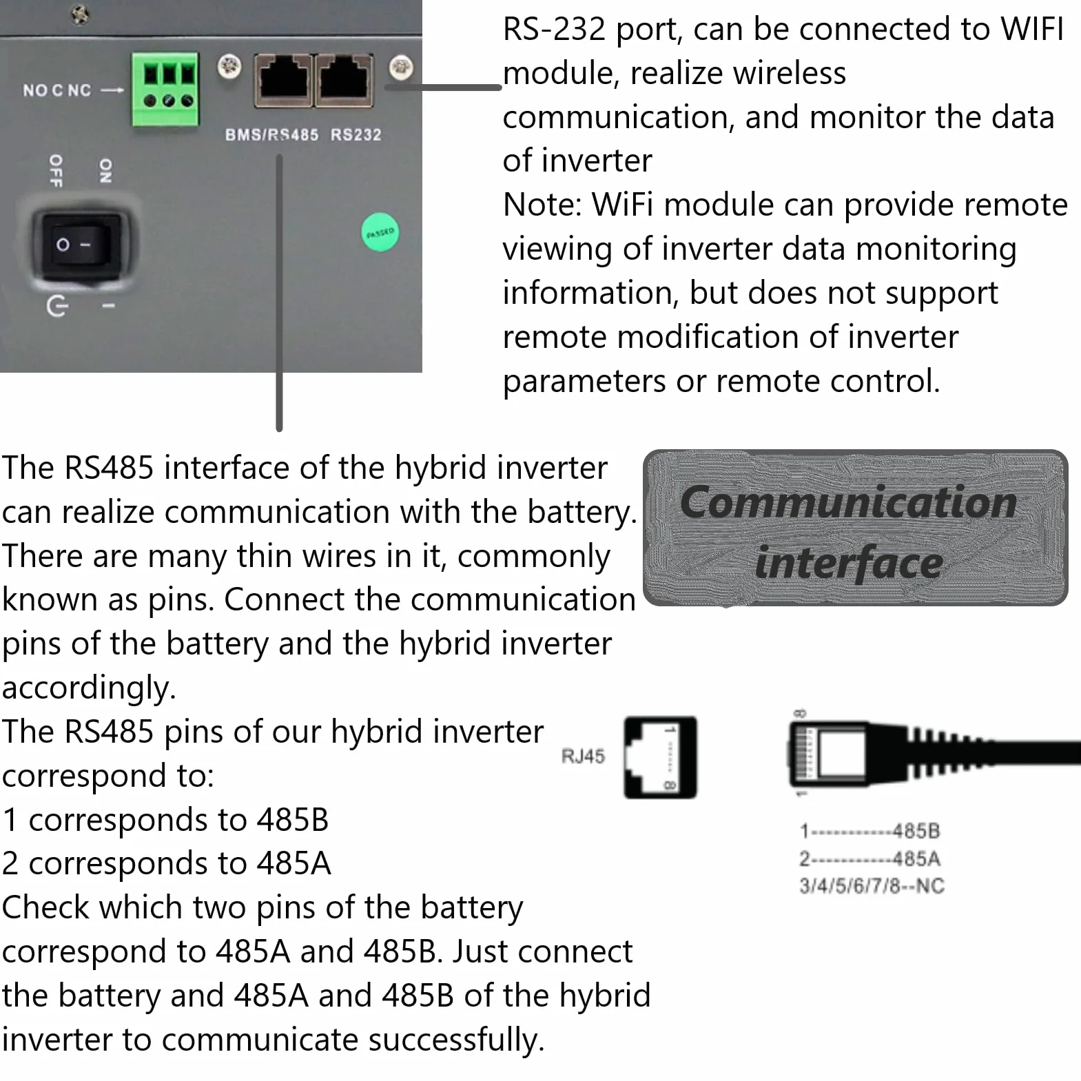 DATOUBOSS 3000W Pure Sine inversor híbrido 24V DC a 230V AC con 80A MPPT Controlador de Carga Solar para Plomo-ácido y baterías de Litio