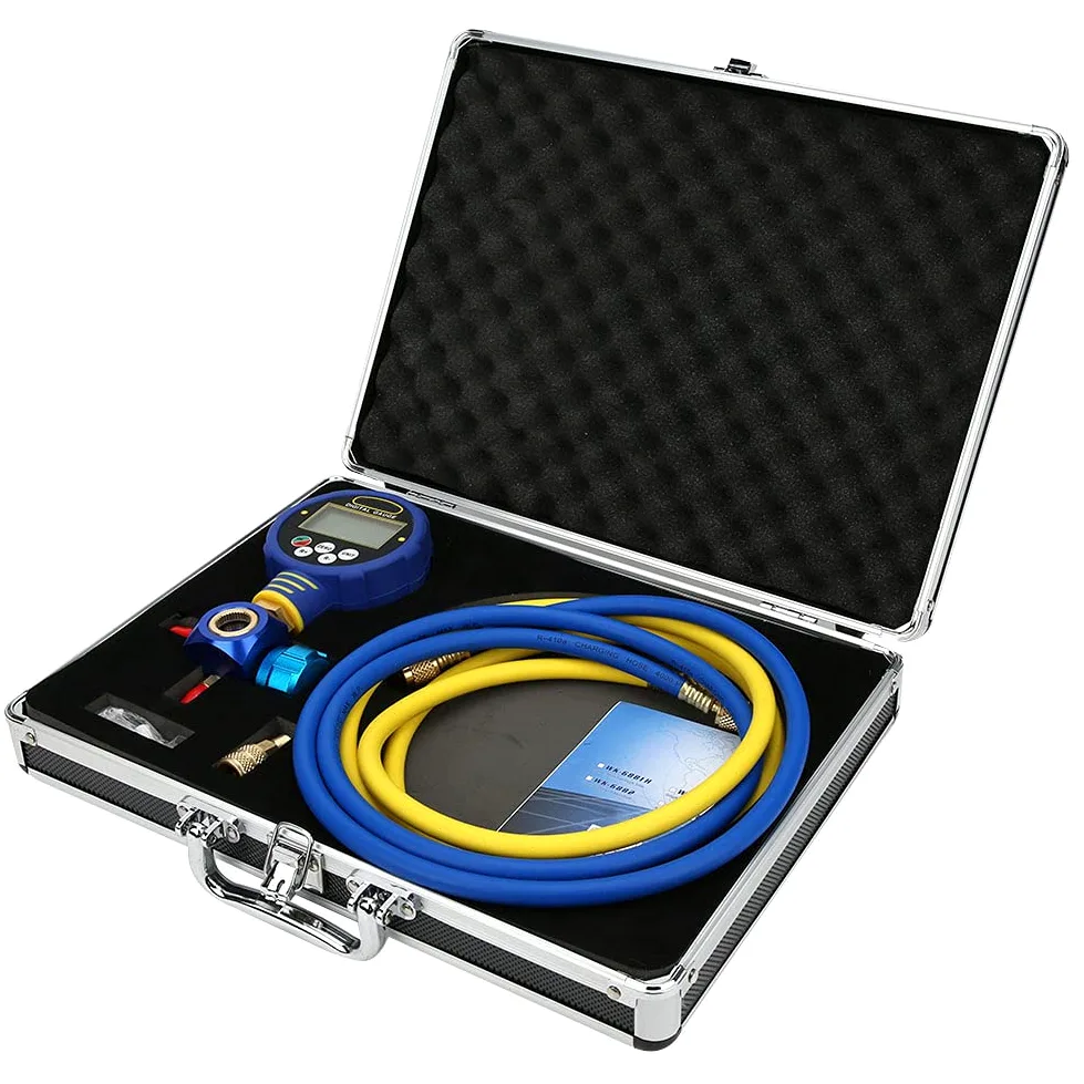 Vacuómetro, Manómetro de Vacío de Refrigerante 82 Base de Datos de Refrigerante Conmutada Al Vacío con Indicador de Porcentaje de Vacío, Manómetros de Presión y Vacío