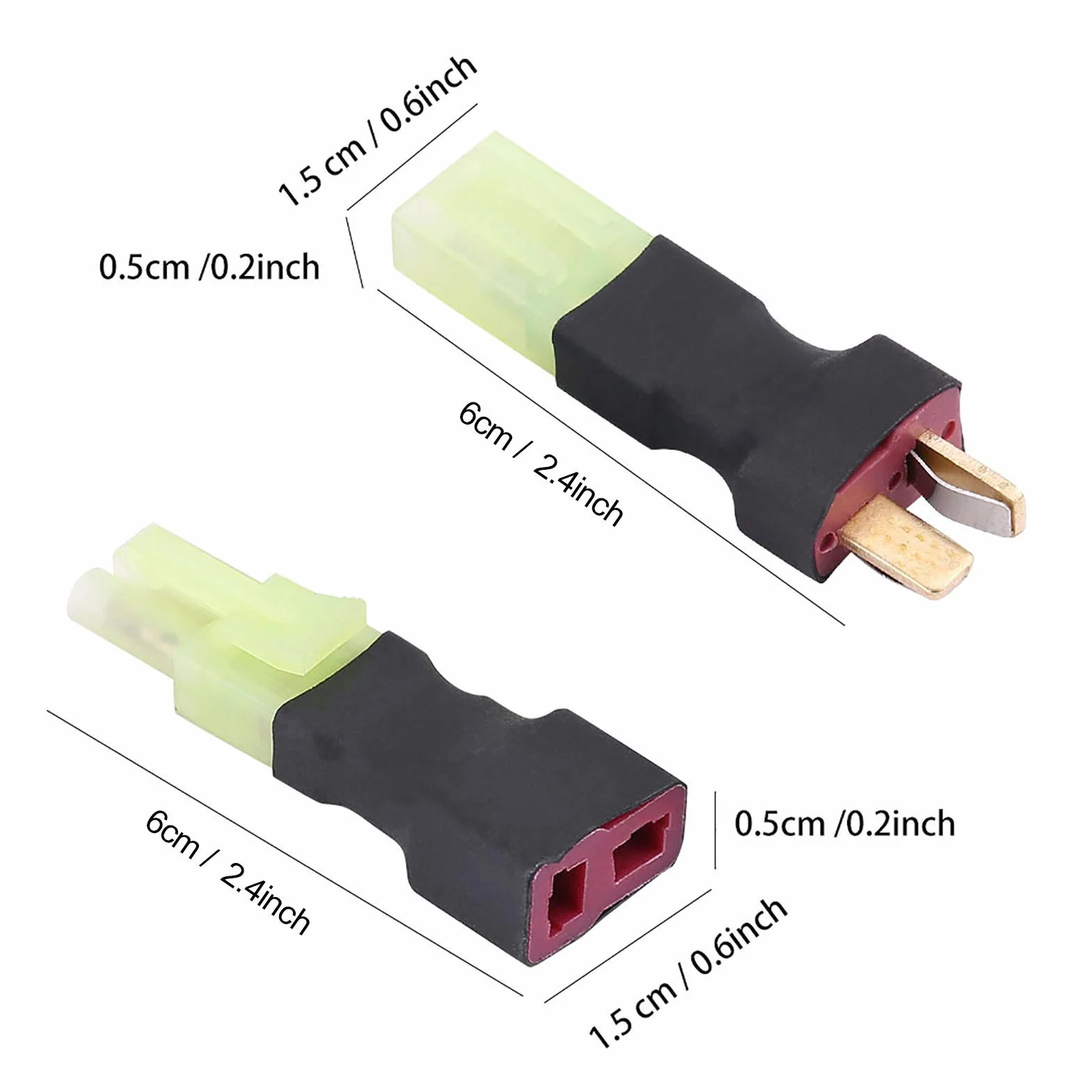 Adaptador Hembra T a Macho Deans Plug conector coche avión helicóptero Quadcopter batería Lipo RC