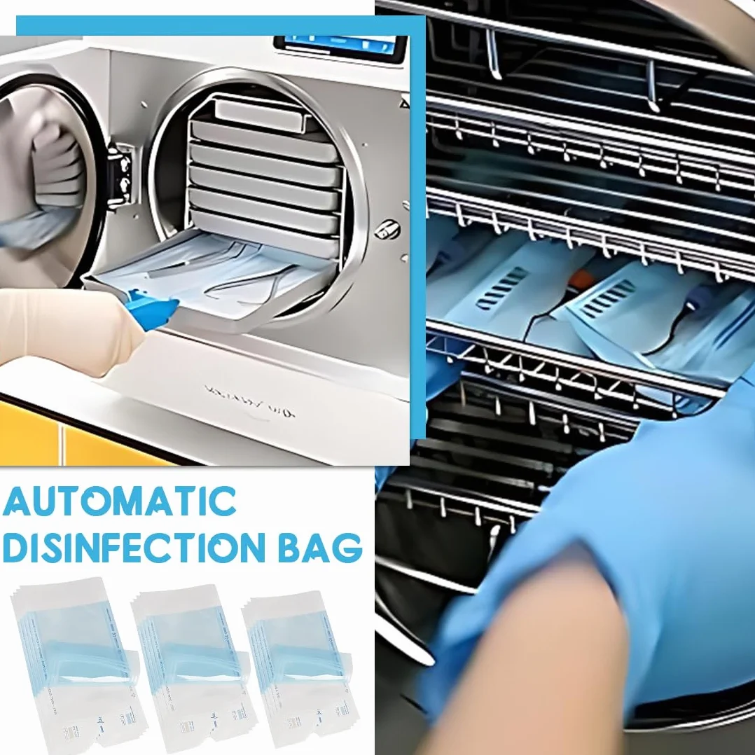 Autoadhesivas Bolsa de Autosellado, Pack 150 bolsas de esterilizacion para instrumentos dentales y manicura