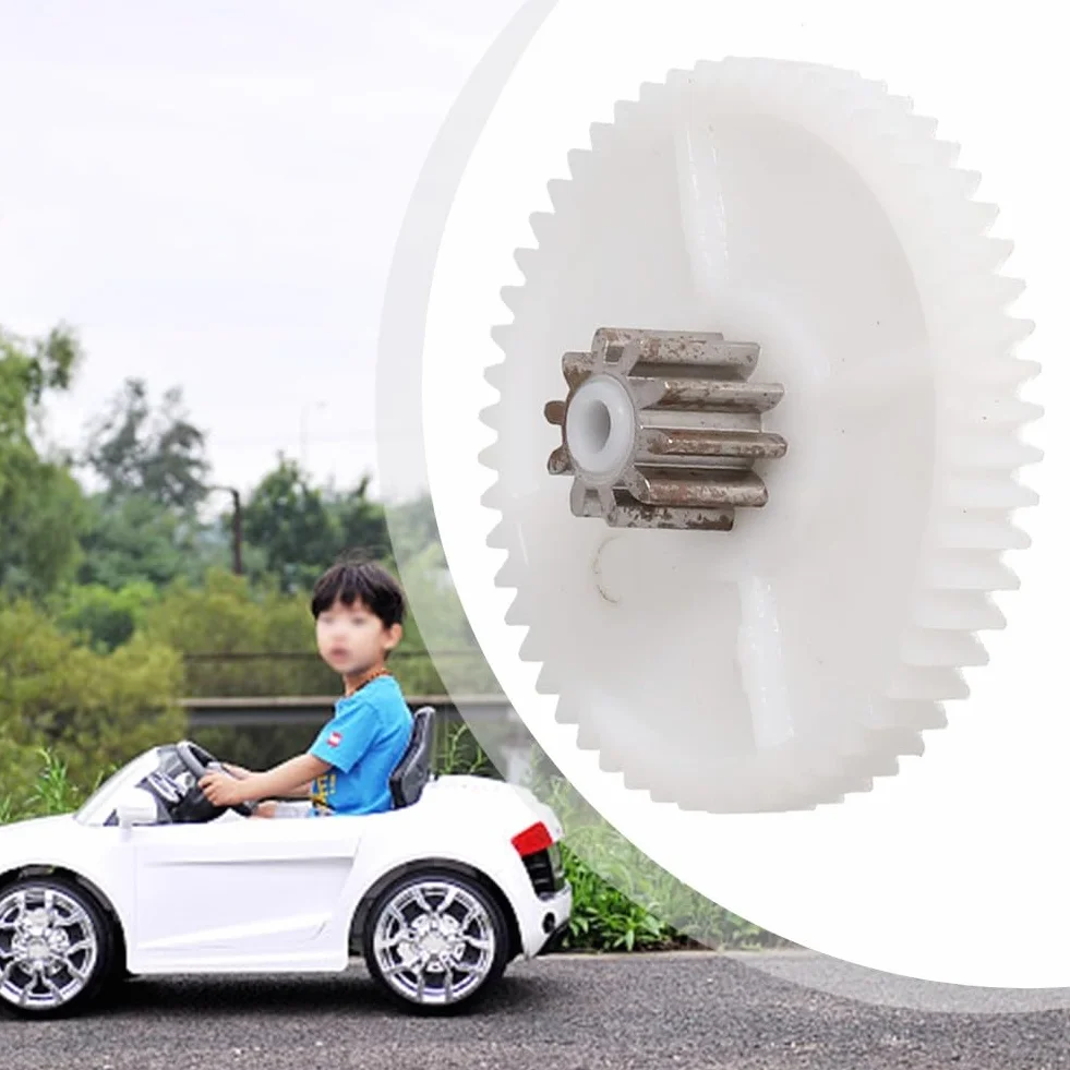 Juego de engranajes de plástico para caja de cambios para niños, piezas de motor de repuesto compatibles con vehículos RC (engranaje medio de 390 A)