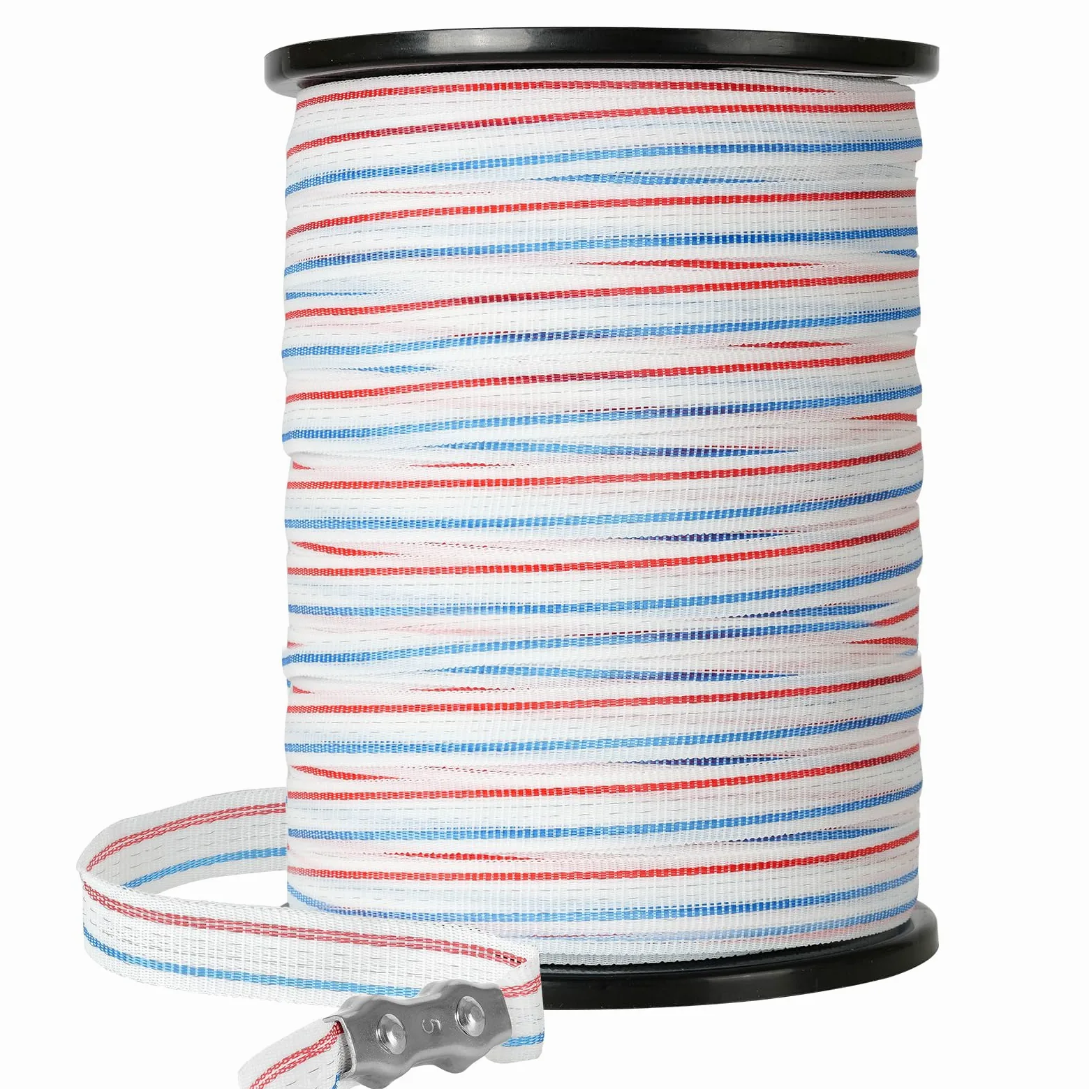 Valla eléctrica Polytape de 1000 pies - 3/4 pulgadas de alta visibilidad para ganado, 6 hebras de cobre estañado para una conductividad confiable, resistente a los rayos UV y al óxido, resistencia de