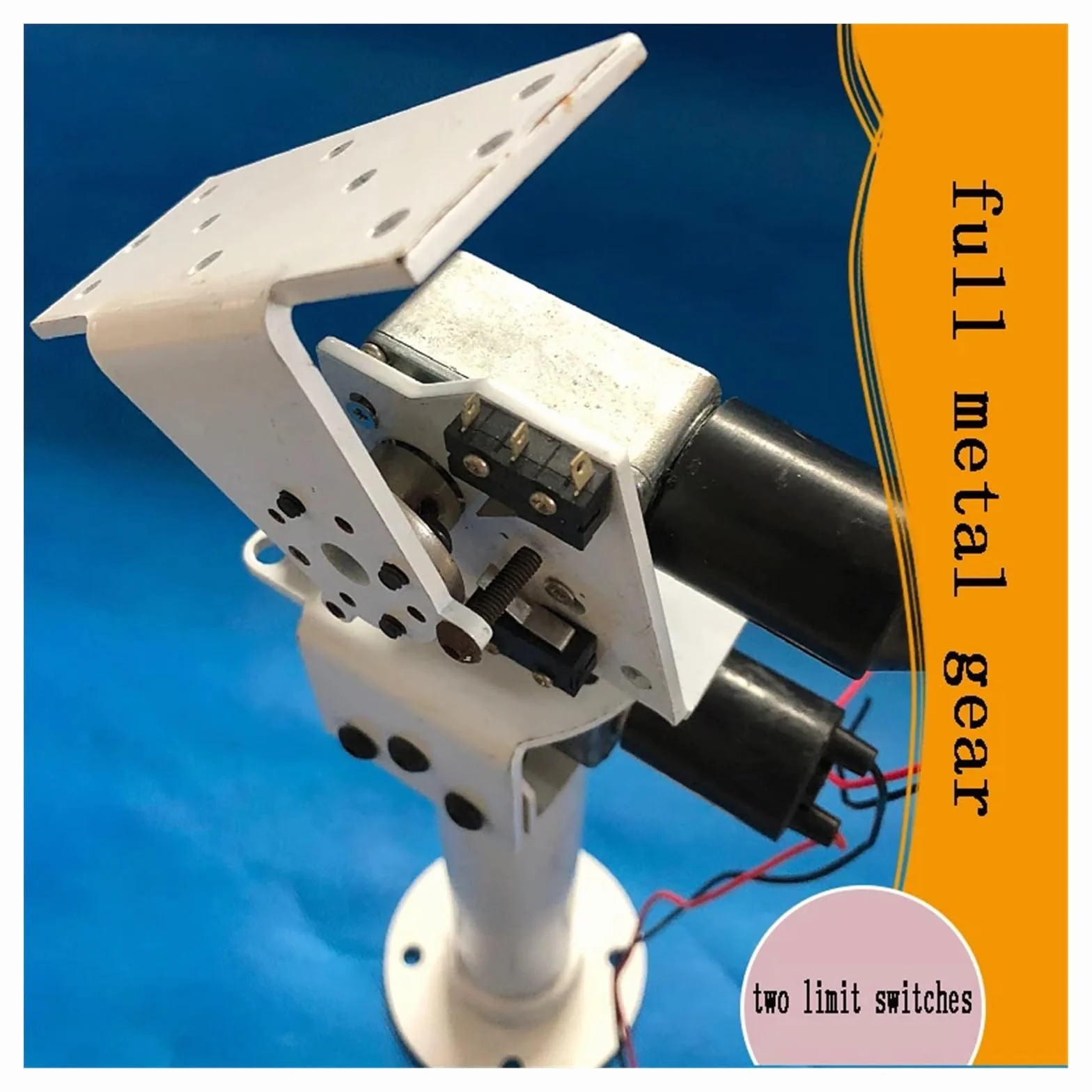Robot de monitoreo de seguimiento Solar, cardán de doble eje CC, bricolaje, alta resistencia, alto par, totalmente metálico, eje X, eje Y Fácil de usar para principiantes y profesionales