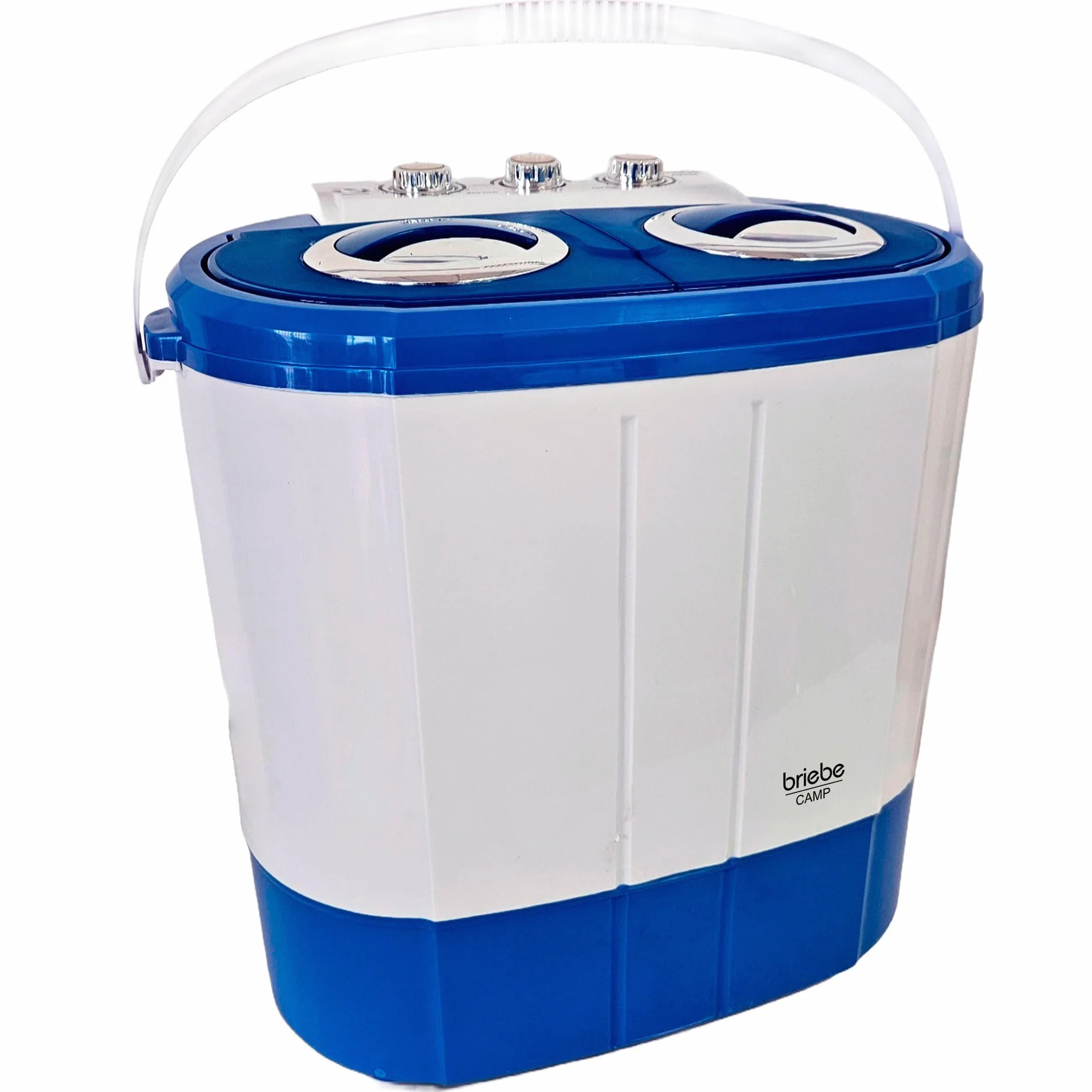 Camp Mini Lavadora Portátil con Centrifugado 3Kg Carga Superior Azul/Blanco