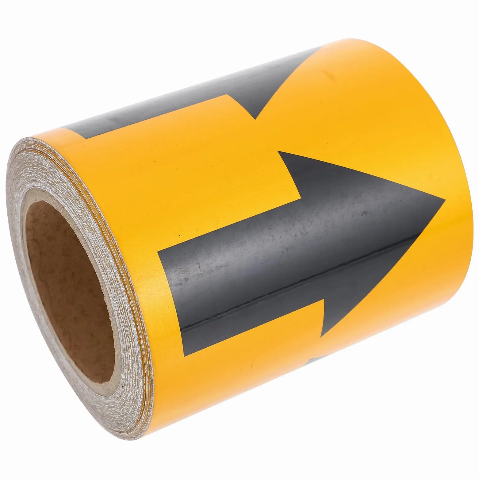 Calcomanía para Señalización Industrial de Pvc de Flecha Indicadora Película Reflectante Negra Fácil de Usar y Resistente, Adecuado para Marcación de Tuberías