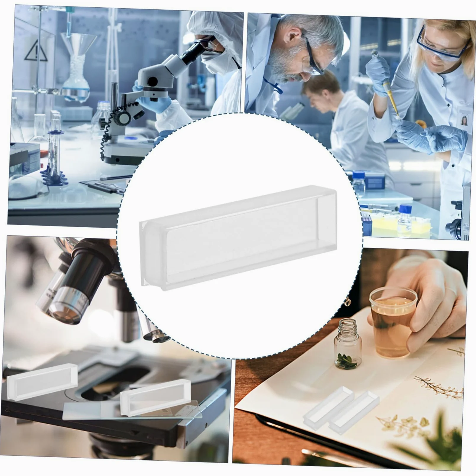 Gatuida 3piezas Cubeta De Cuarzo Transparente para Espectrofotometría Cuvette De Cuatro Caras para Análisis De ADN y Proteínas para Estudios UV-Vis