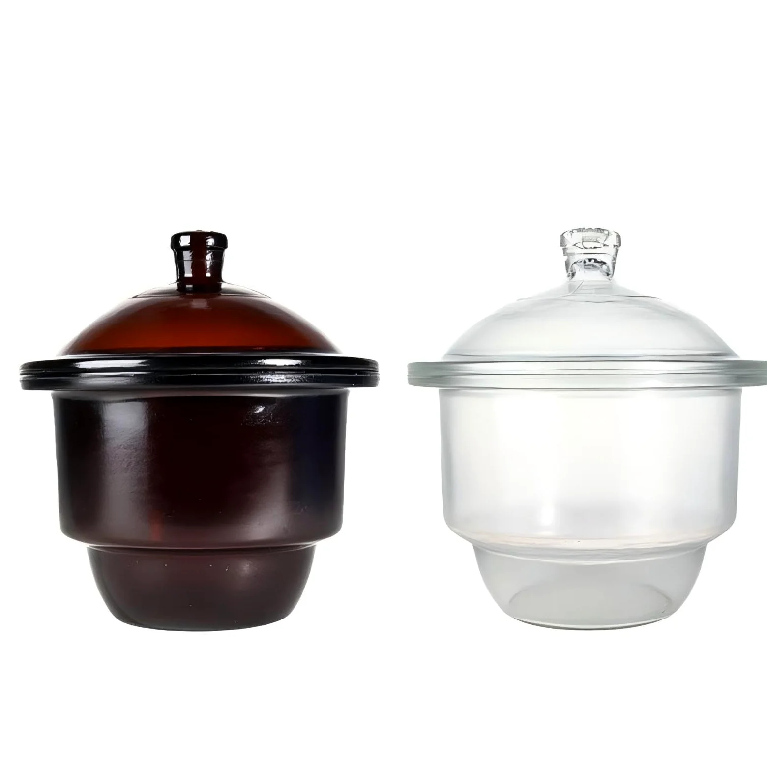 Los desecadores de vidrio para laboratorio, fabricados con vidrio de borosilicato, son resistentes a la corrosión y a las altas temperaturas, por lo que son adecuados para almacenar Transparent 150mm