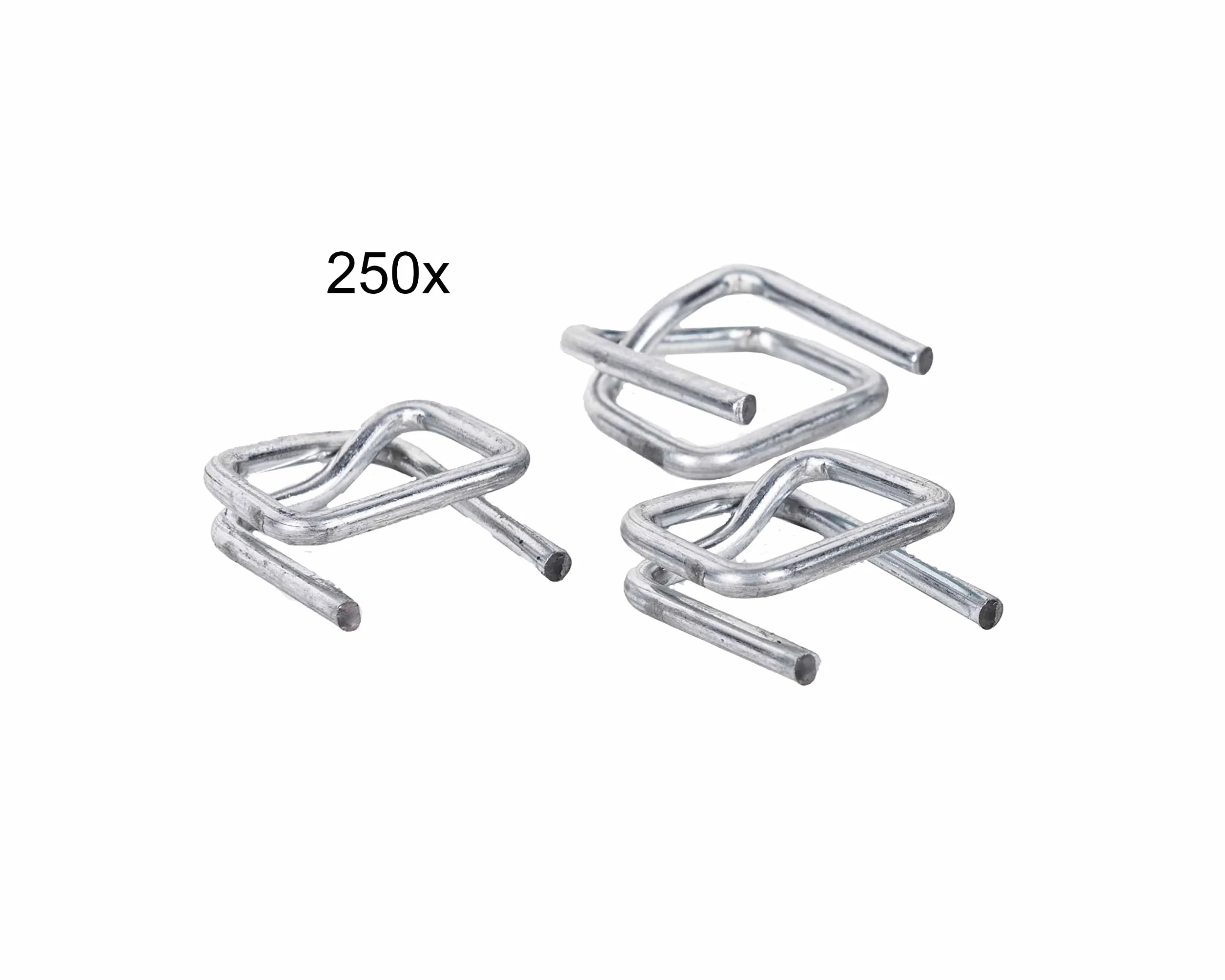 Hebillas abrazaderas de metal 19 mm para flejes de poliéster y cinta textil CB6 250 unidades plata