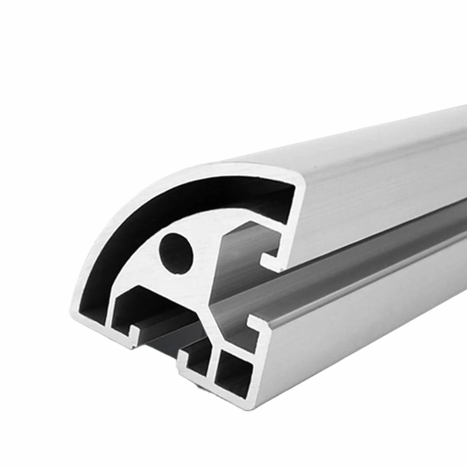 Perfil de extrusión de aluminio plateado 4040R, estándar europeo, ranura de 8,2 mm, riel de arco de 40 x 40 mm, for estanterías industriales, marcos de bricolaje Marco(650mm)