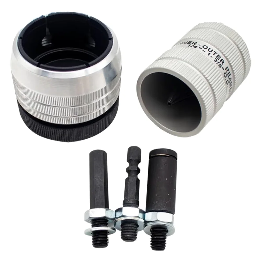 Escariador Eléctrico, 6-35 mm Tubo de Cobre Cuchilla de Corte de Chaflán Tubos de Metal Escariador de Desbarbado Herramienta de Biselado Externo Interno