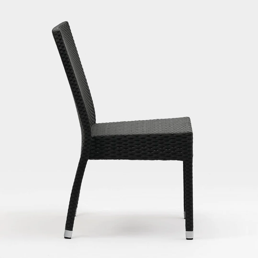 Bolero cf159 Mimbre Laterales Silla, carbón (Pack de 4)