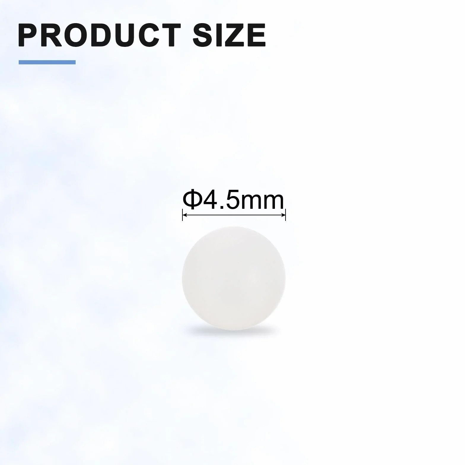 QUARKZMAN 300pcs Bolas de Rodamiento de Plástico PP 4.5mm, Bolas Sólidas de Precisión, Blanco