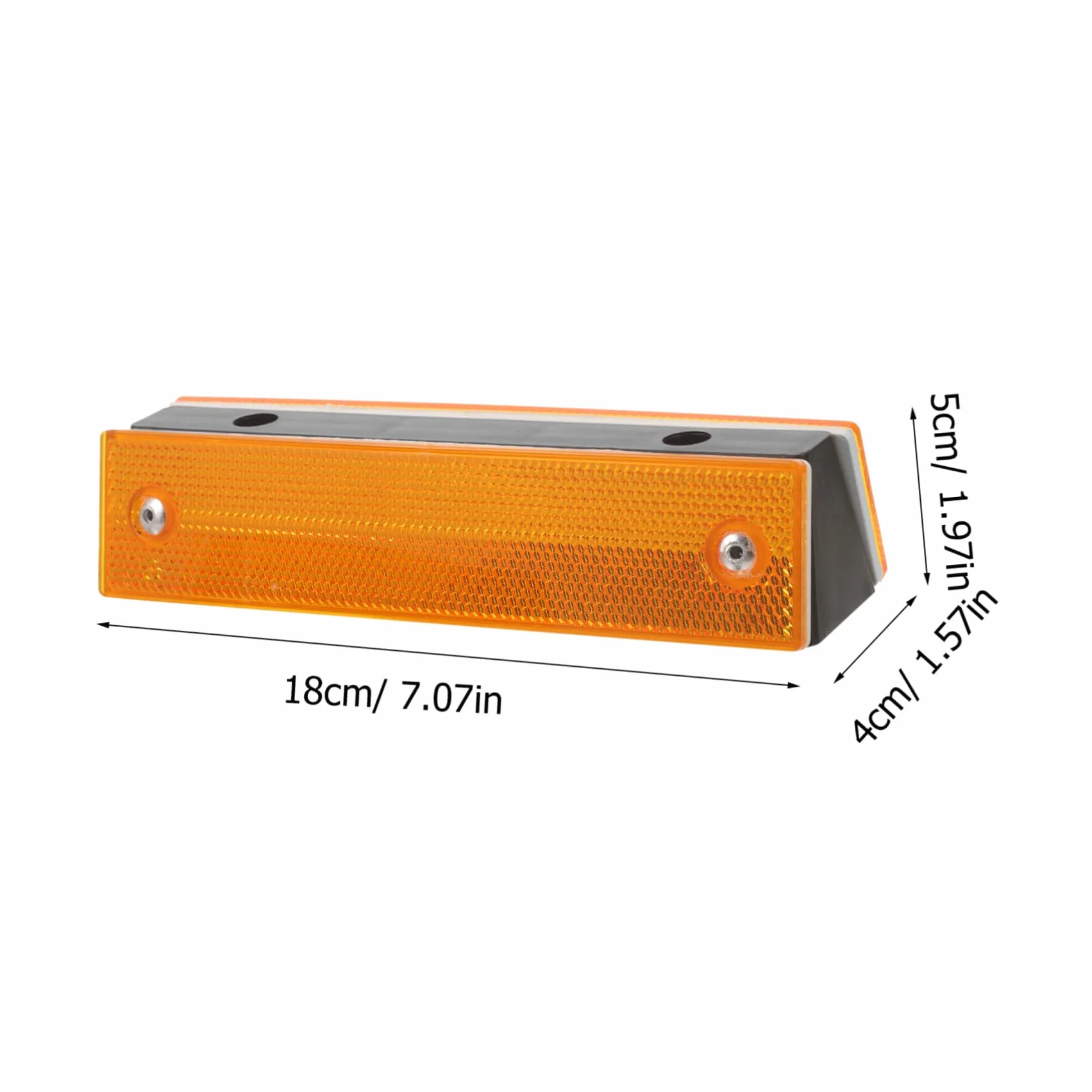 Marcadores Reflectantes Rectangulares Abs Naranja Doble Cara Alta Visibilidad Paquete 4 Piezas