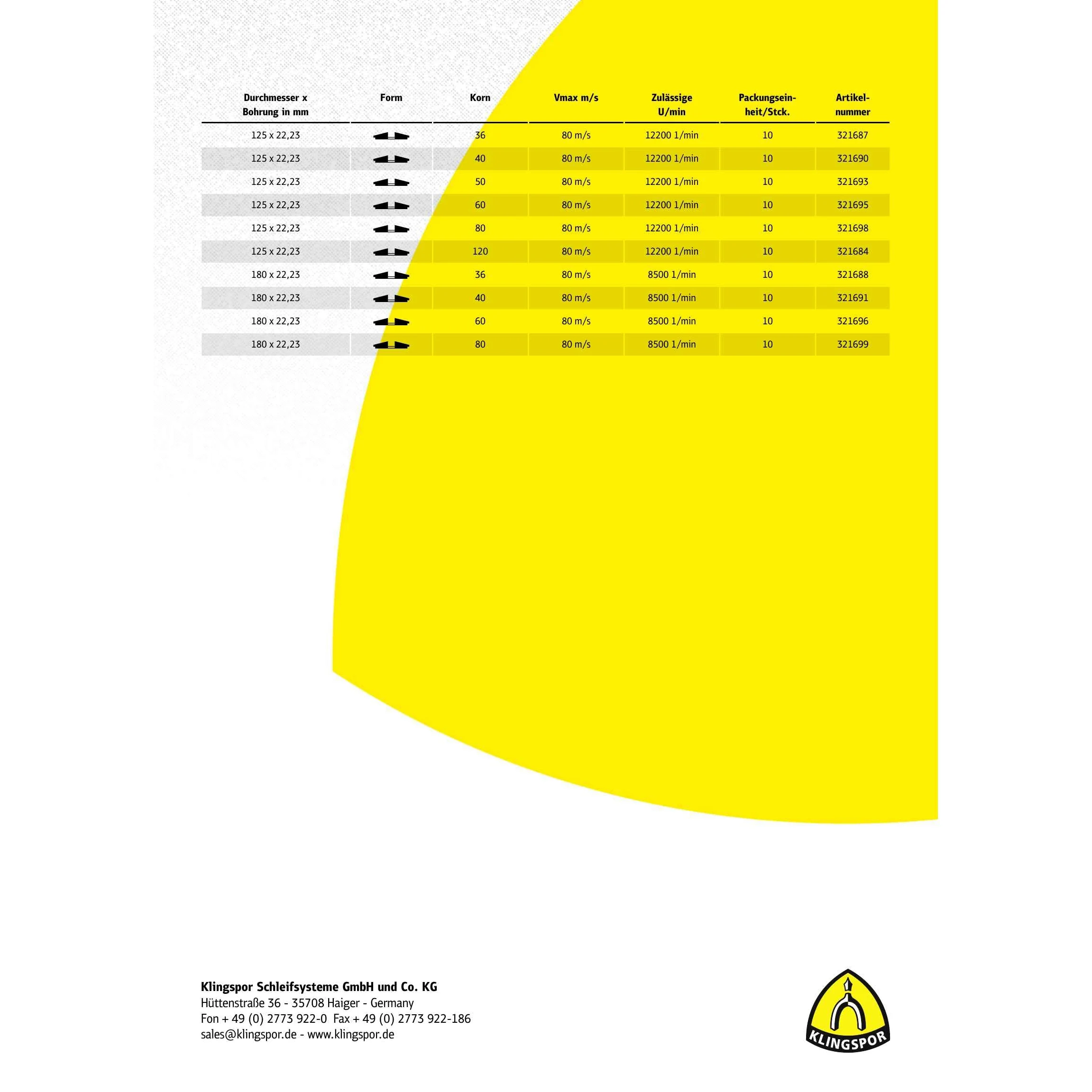 SMT 626 - Platos de lijado (10 unidades, 180 x 22,23 mm, grano 80) : 321699