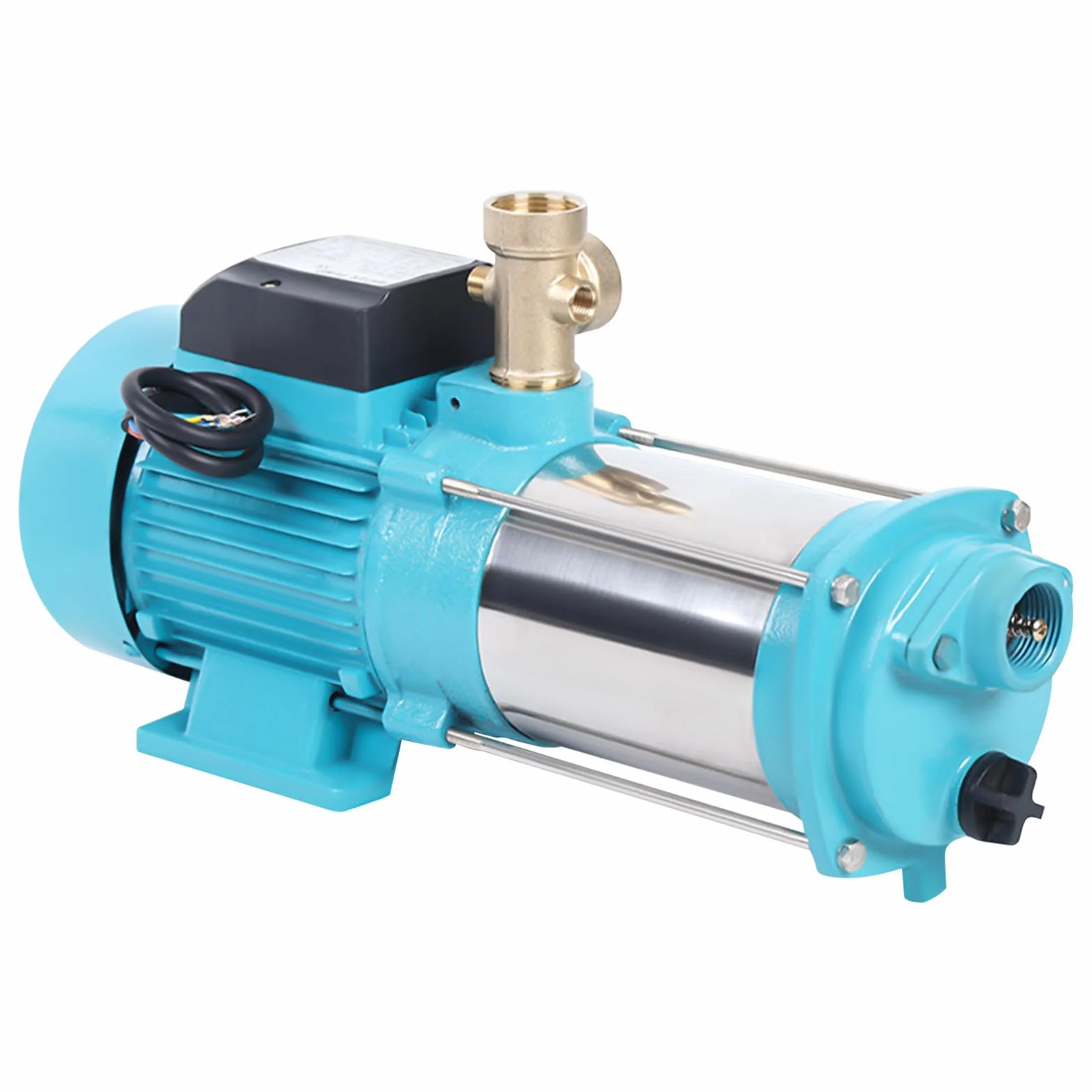 Bomba centrífuga de 1300 W, bomba de agua doméstica, bomba de riego con caudal de 4000 l/h, bomba de superficie autocebante de acero inoxidable