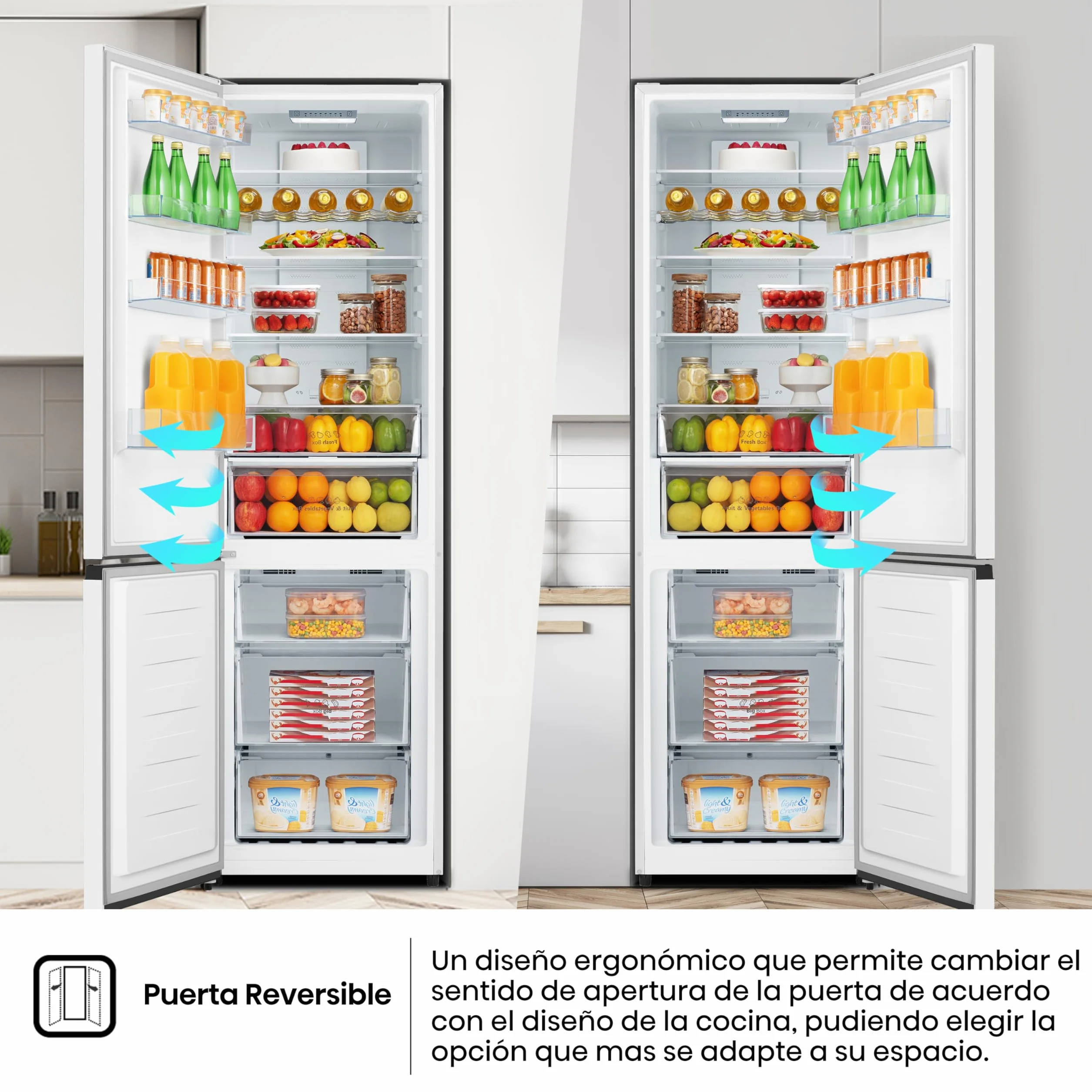 Hisense RB440N4BWE Frigorífico Combi 336L 200cm Clase E Super Freeze Blanco
