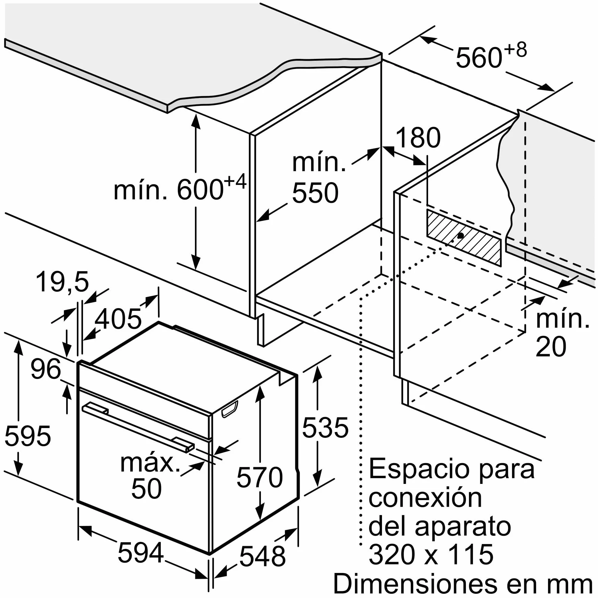 Balay Horno multifunción 60 cm 71L Serie Cristal Freidora de aire Aqualisis blanco 3HB5159B4
